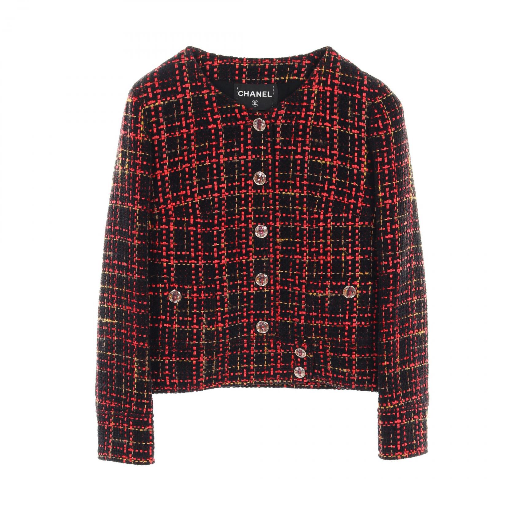 CHANELシャネル 優雅なカシミア100％桜色ニットジャケット size38 2023332070013.jpg