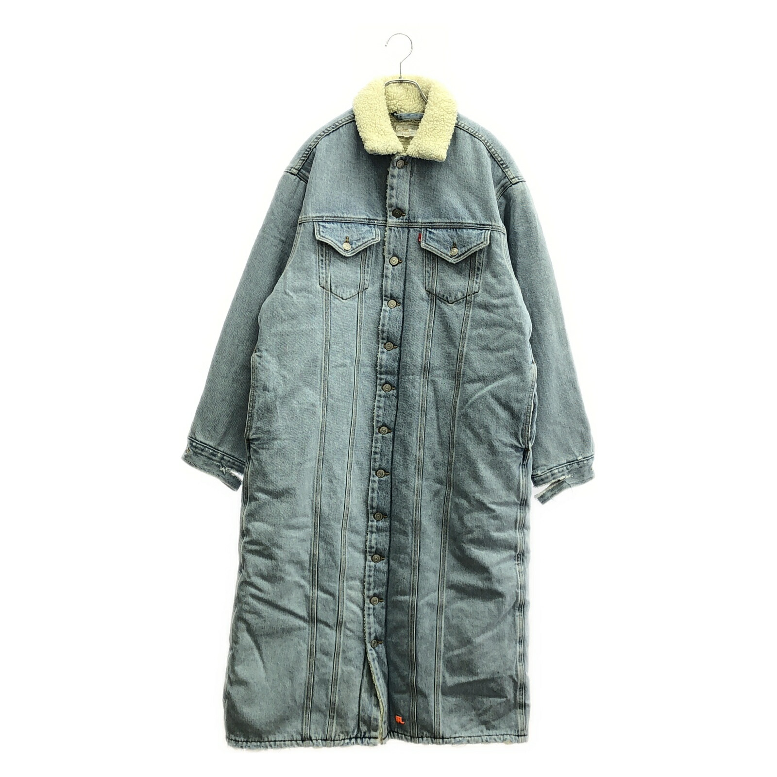 楽天市場】イーアールエル ERL DISTRESSED DENIM SHERPA COAT ボア