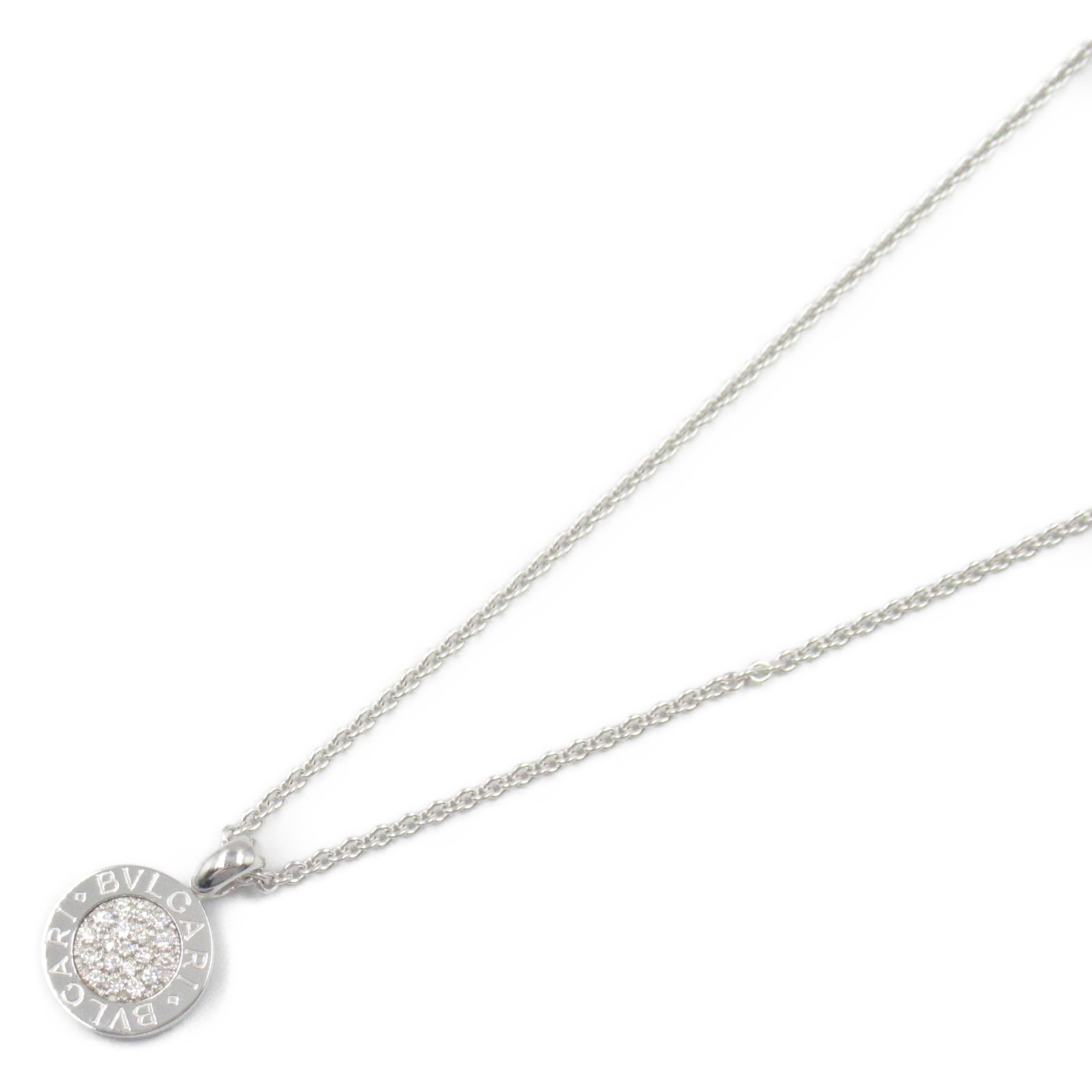 ブルガリ　ネックレス　クロス　DIA×K18WG ブルガリ ネックレス クロス DIA×K18WG