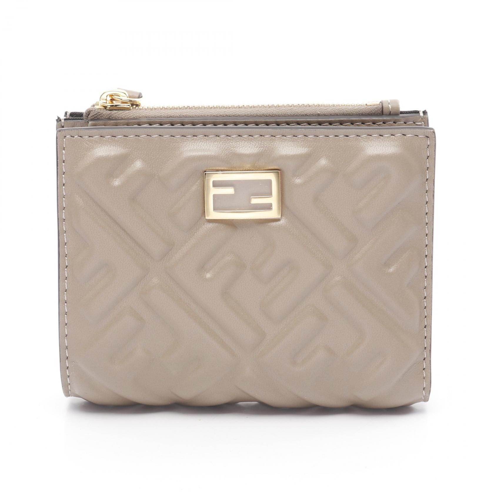 FENDI フェンディ 二つ折り財布 キャンバス ベージュ 水色 楽天市場】【財布】FENDI フェンディ バゲット スモール