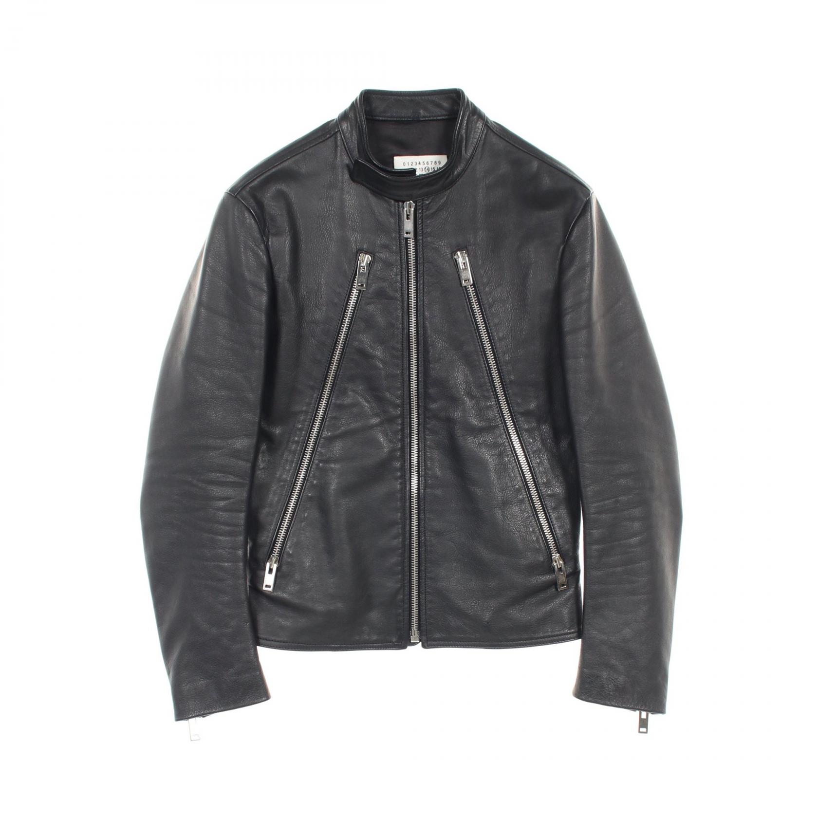 【美品】08AW マルタンマルジェラ 八の字 ワックスベイクド レザーライダース メゾンマルタンマルジェラMaison Martin Margiela 10 ここのえ