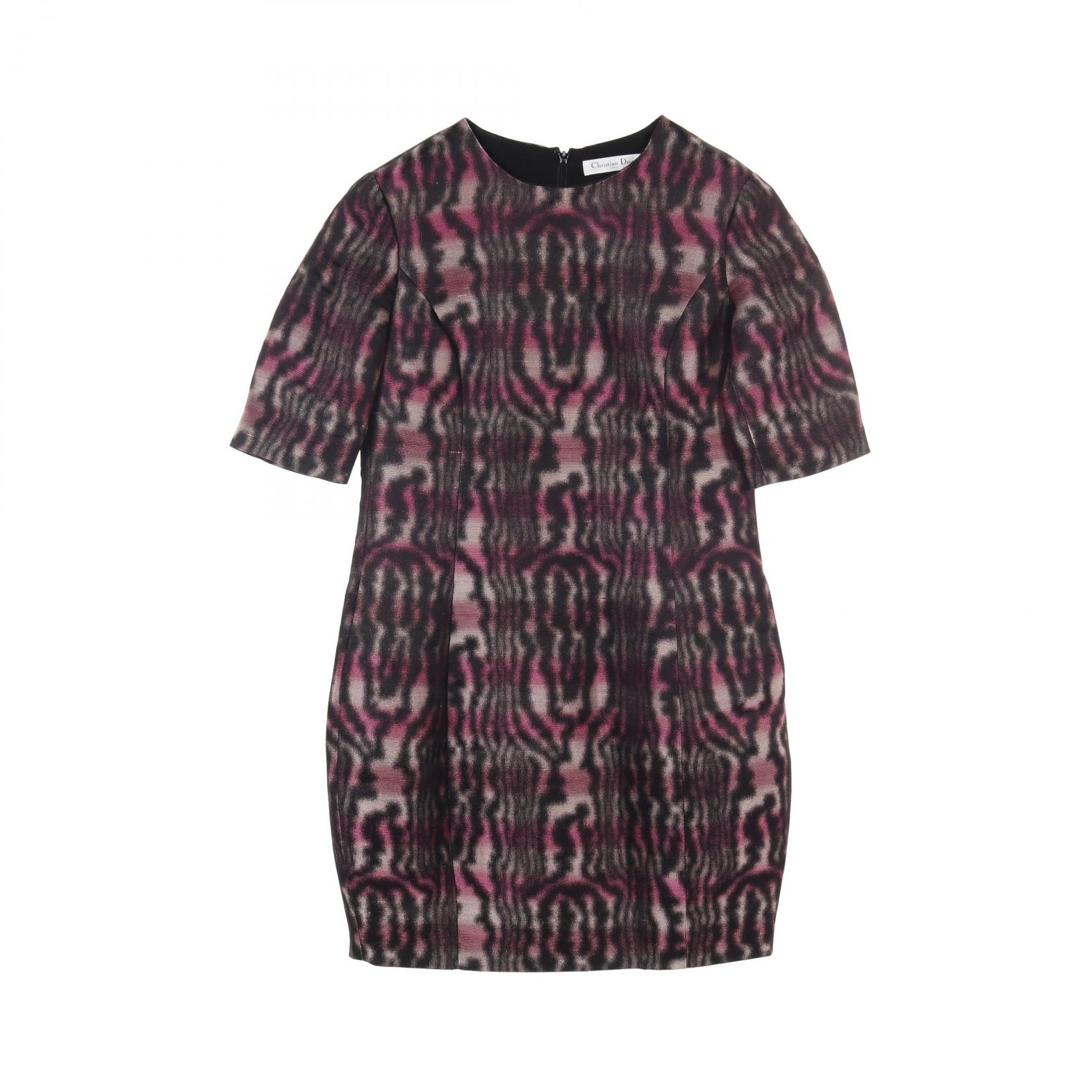 ディオール Dior ワンピース 衣料品 トップス シルク ピンク系 / ブラック系 【中古】