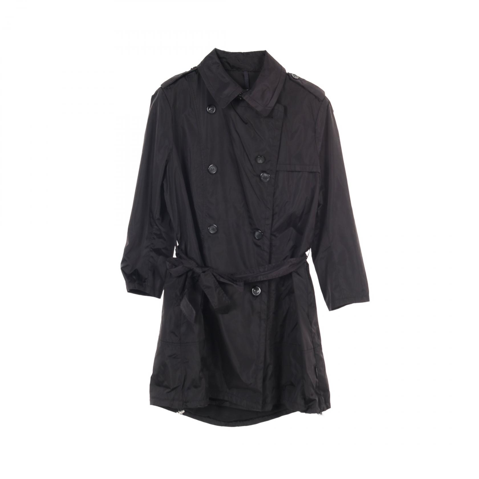 モンクレール MONCLER LEMENEZ トレンチコート 衣料品 アウター ポリエステル ブラック系 【中古】