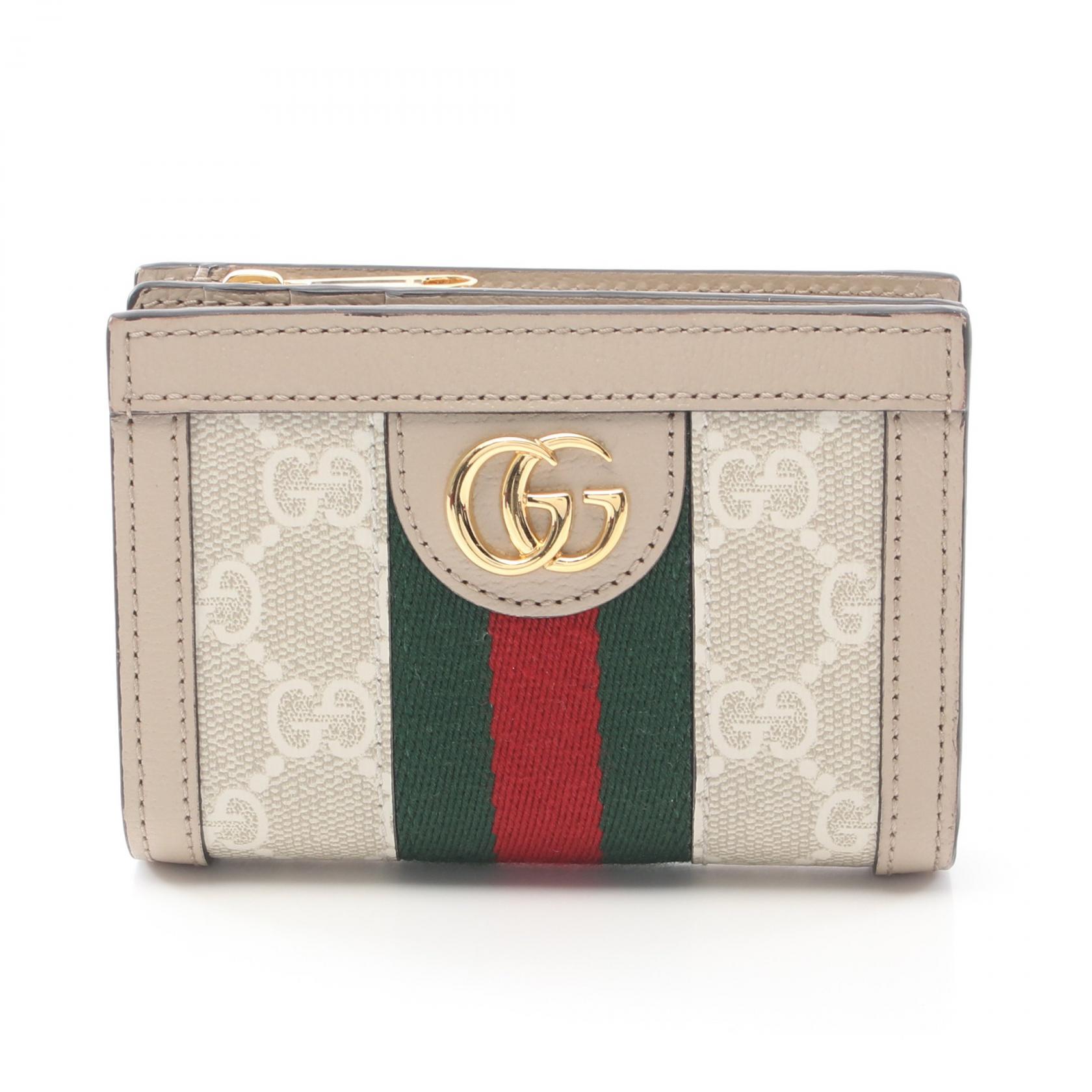 GUCCI GGスプリーム シェリーライン PVC ベージュ 二つ折財布 楽天市場】GUCCI グッチ GGスプリーム オフィディア シェリー