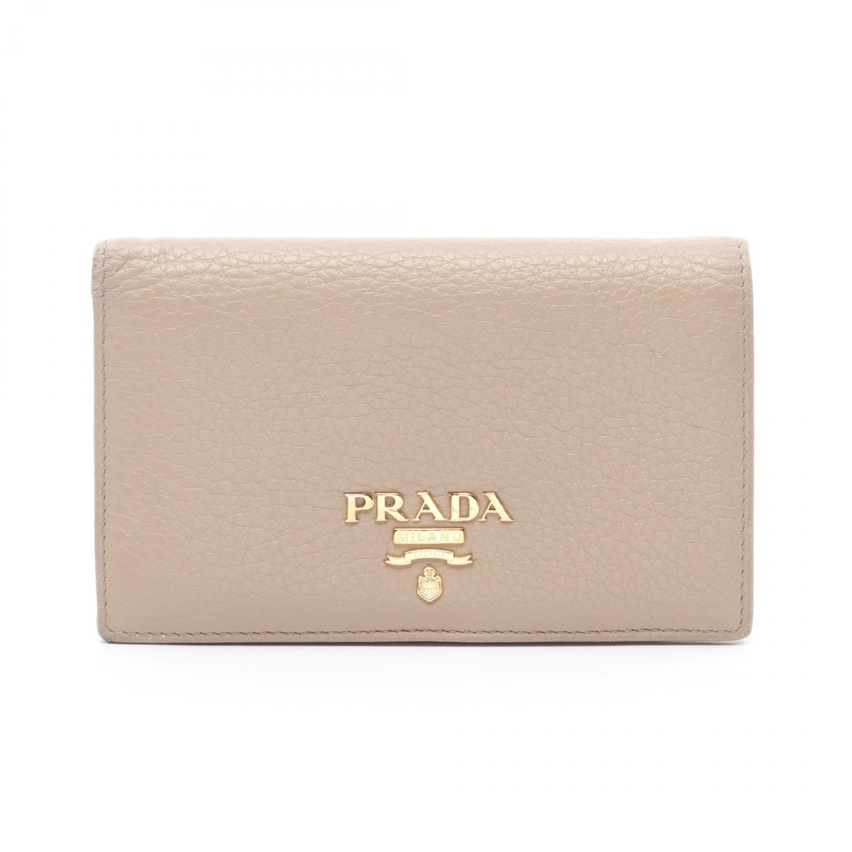PRADA ピンクゴールドレザーケース　カードケース プラダ PRADA カードケース （ピンク） -ファッション通販