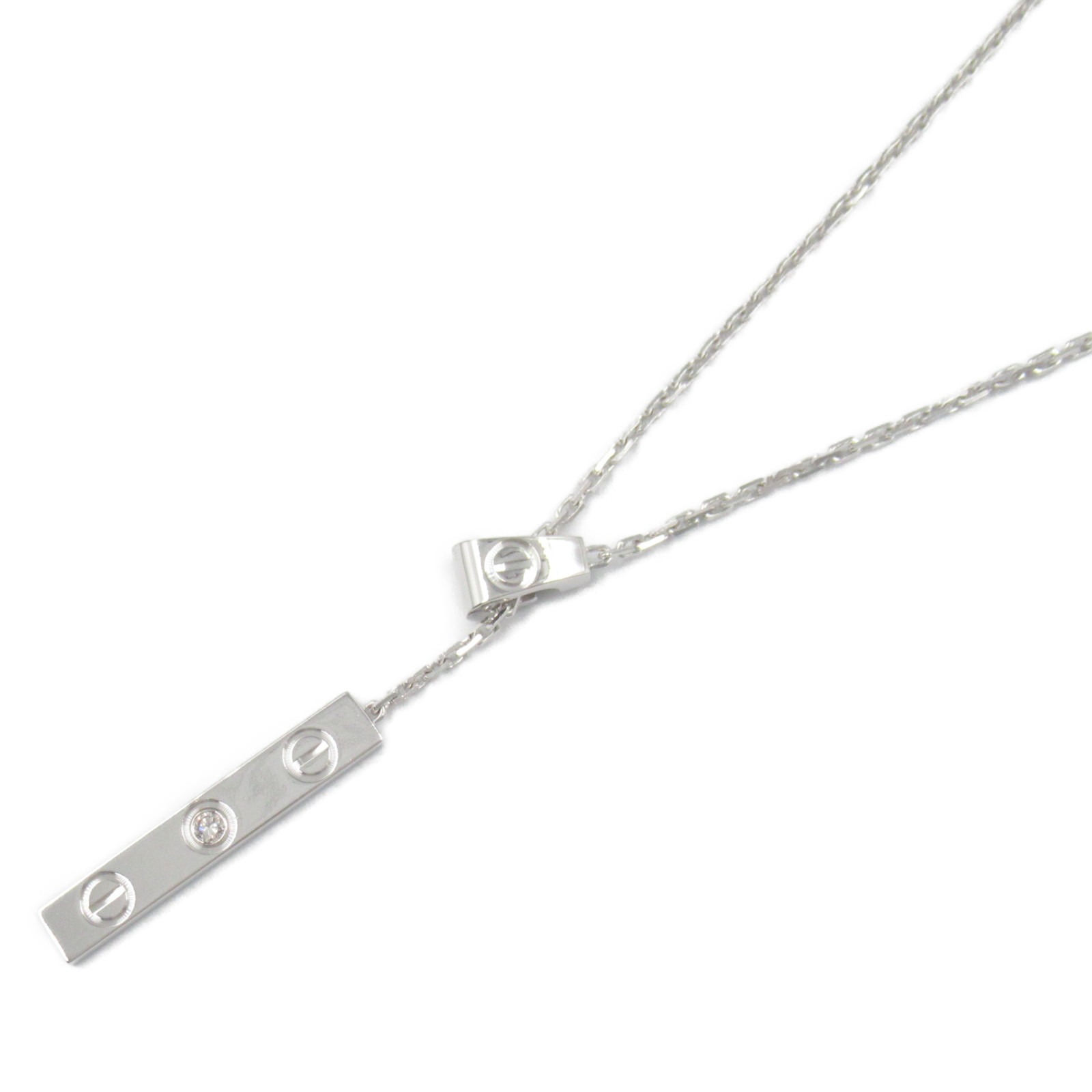 【Cartier】LOVE ネックレス 18K white gold ダイヤ 送料込み カルティエ CARTIER ベビーラブ ネックレス 18金 K18ホワイト
