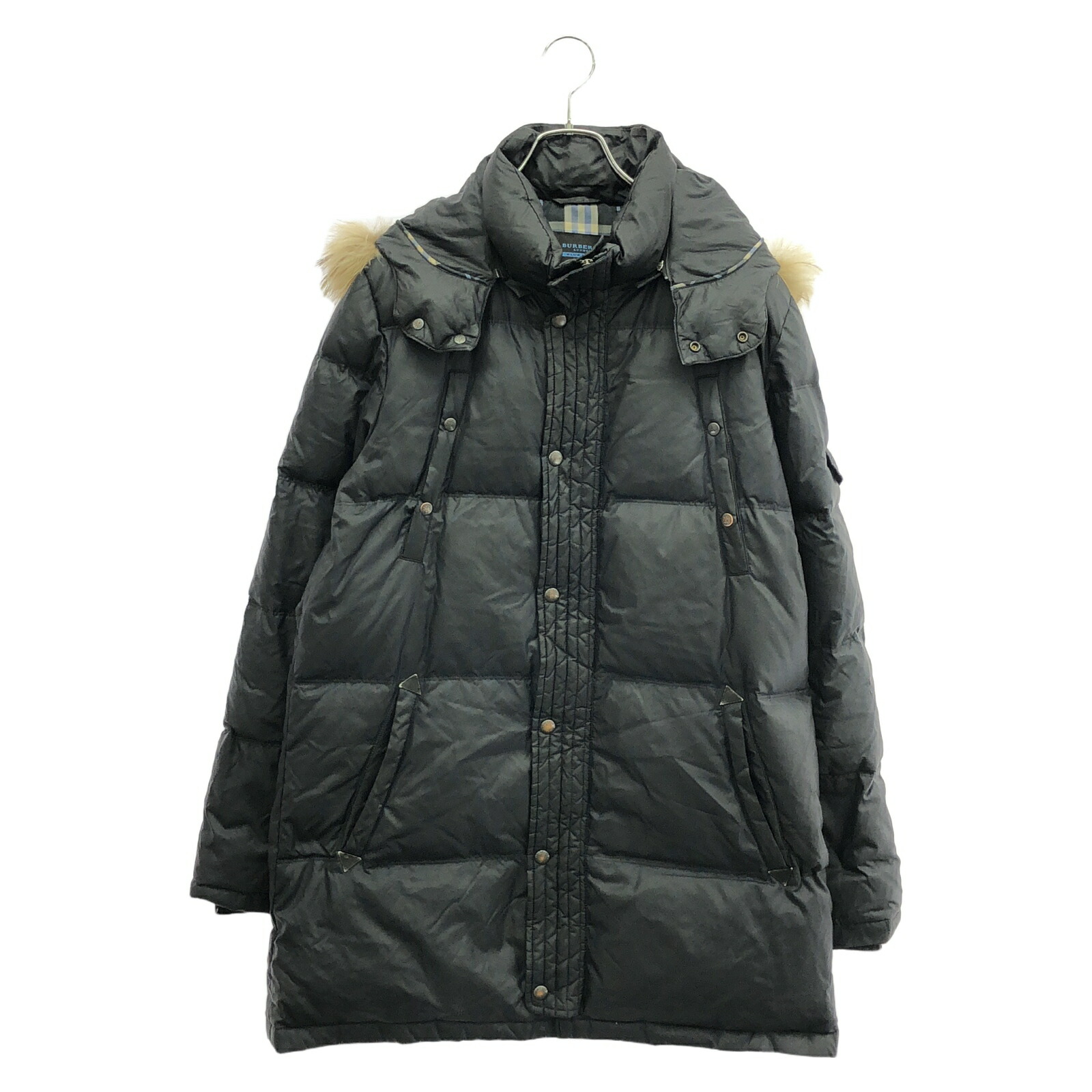 美品　バーバリーダウンコート　160cm 黒 BURBERRY バーバリー ダウン ダウンコート レディース ナイロン