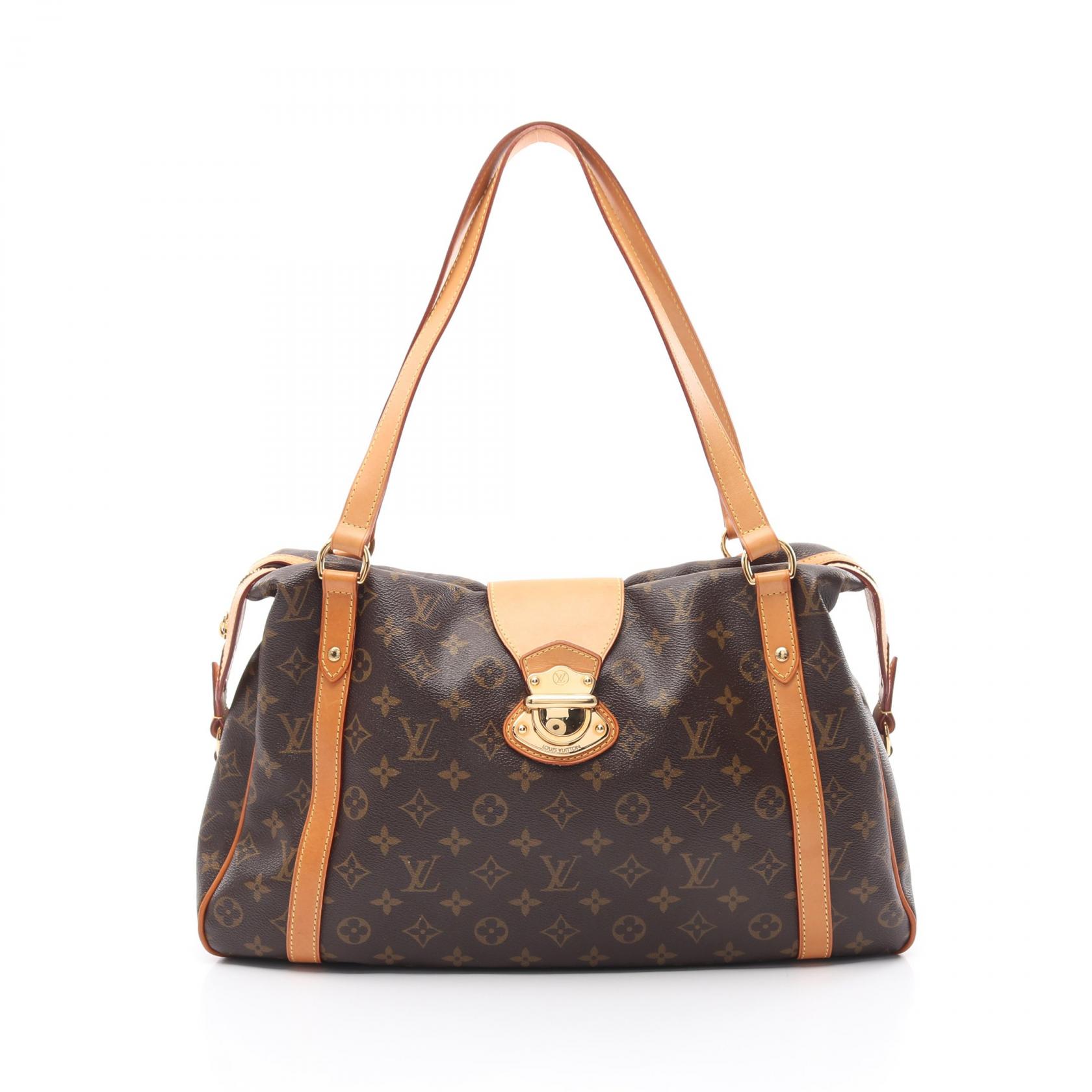 ルイ・ヴィトン LOUIS VUITTON ストレーザPM ショルダーバッグ バッグ PVCコーティングキャンバス レザー モノグラム ブラウン系 M51186 【中古】