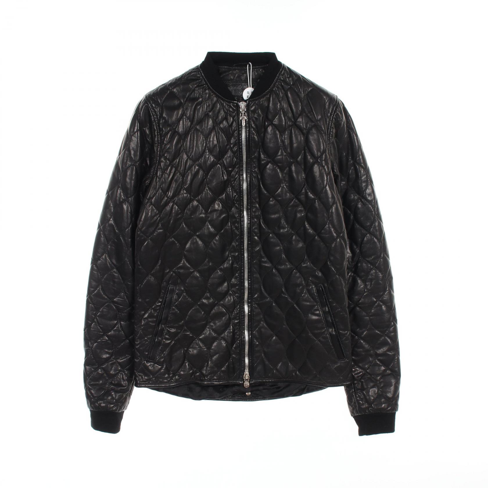 【CHROME HEARTS】 ワックスドコットン ライダースジャケット Chrome Hearts - クロムハーツ PERFECT/パーフェクト レザー切替