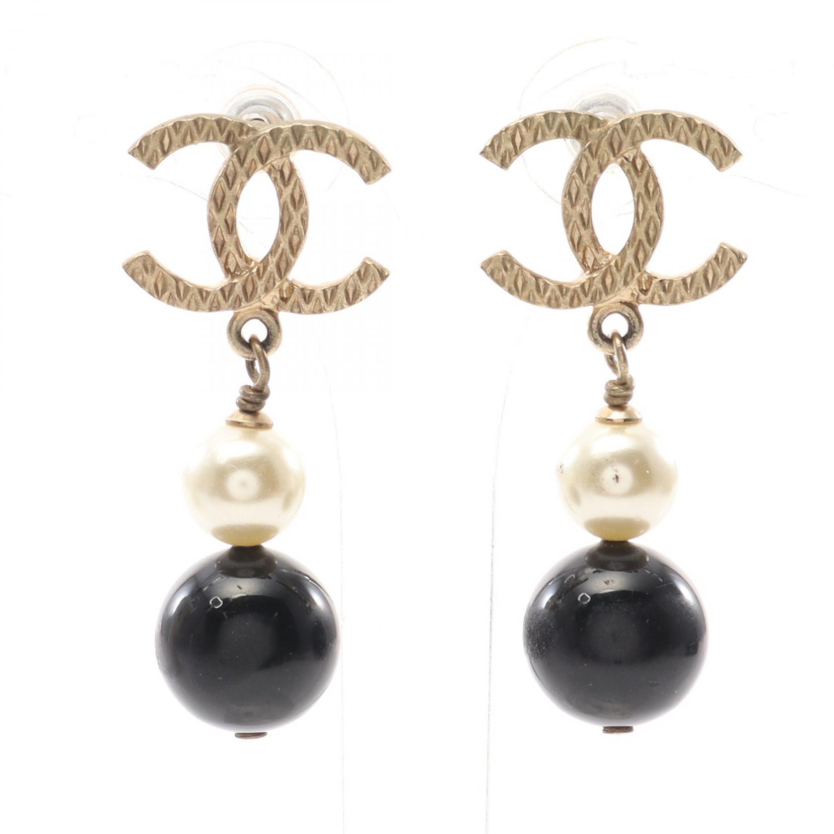 CHANEL パール付きブラックチェーンピアス 楽天市場】【ジュエリー】CHANEL シャネル ココマーク YES NO