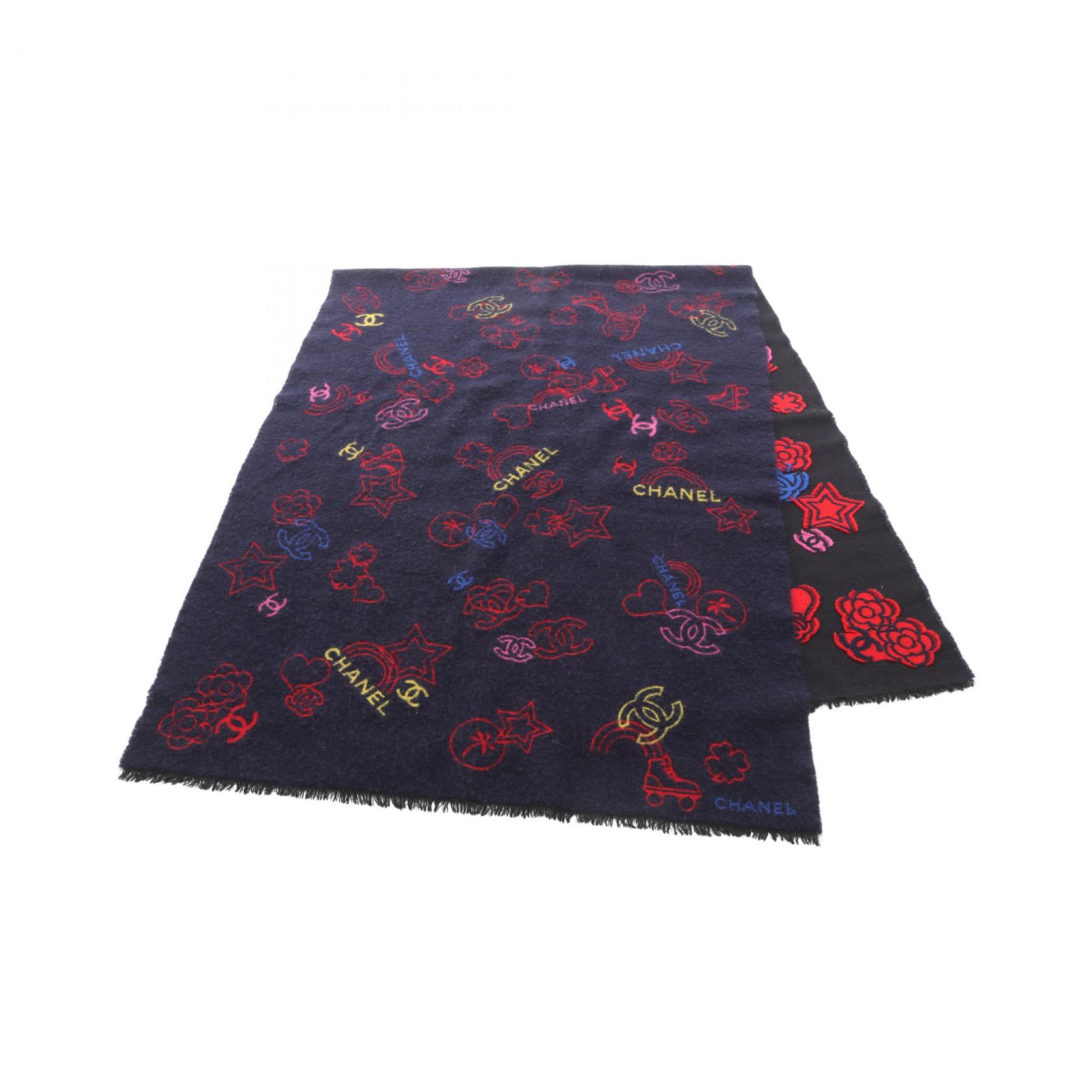 楽天市場】≪Brand new≫ CHANEL SCARF CASHMERE BLACK AA8992 ≪新品