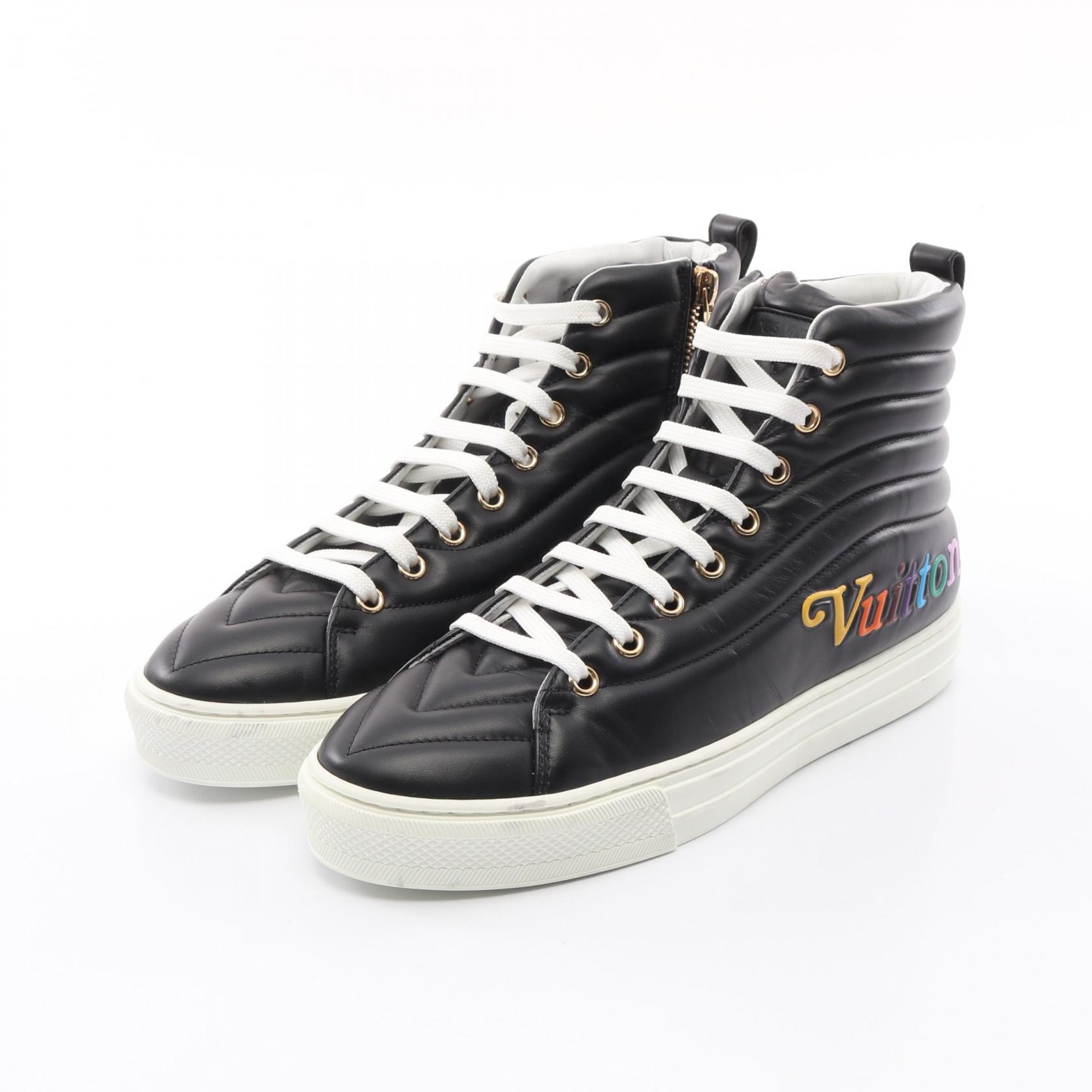 ルイ・ヴィトン LOUIS VUITTON ステラーライン スニーカー 靴 レザー ブラック系 【中古】 40,755円