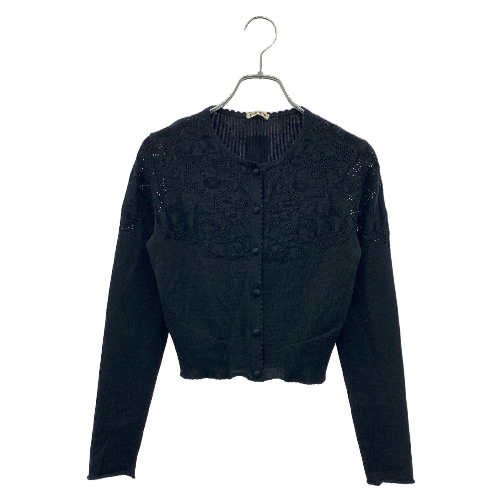 楽天市場】MIUMIU ミュウミュウ ウール シアー トップス 38 ブラック