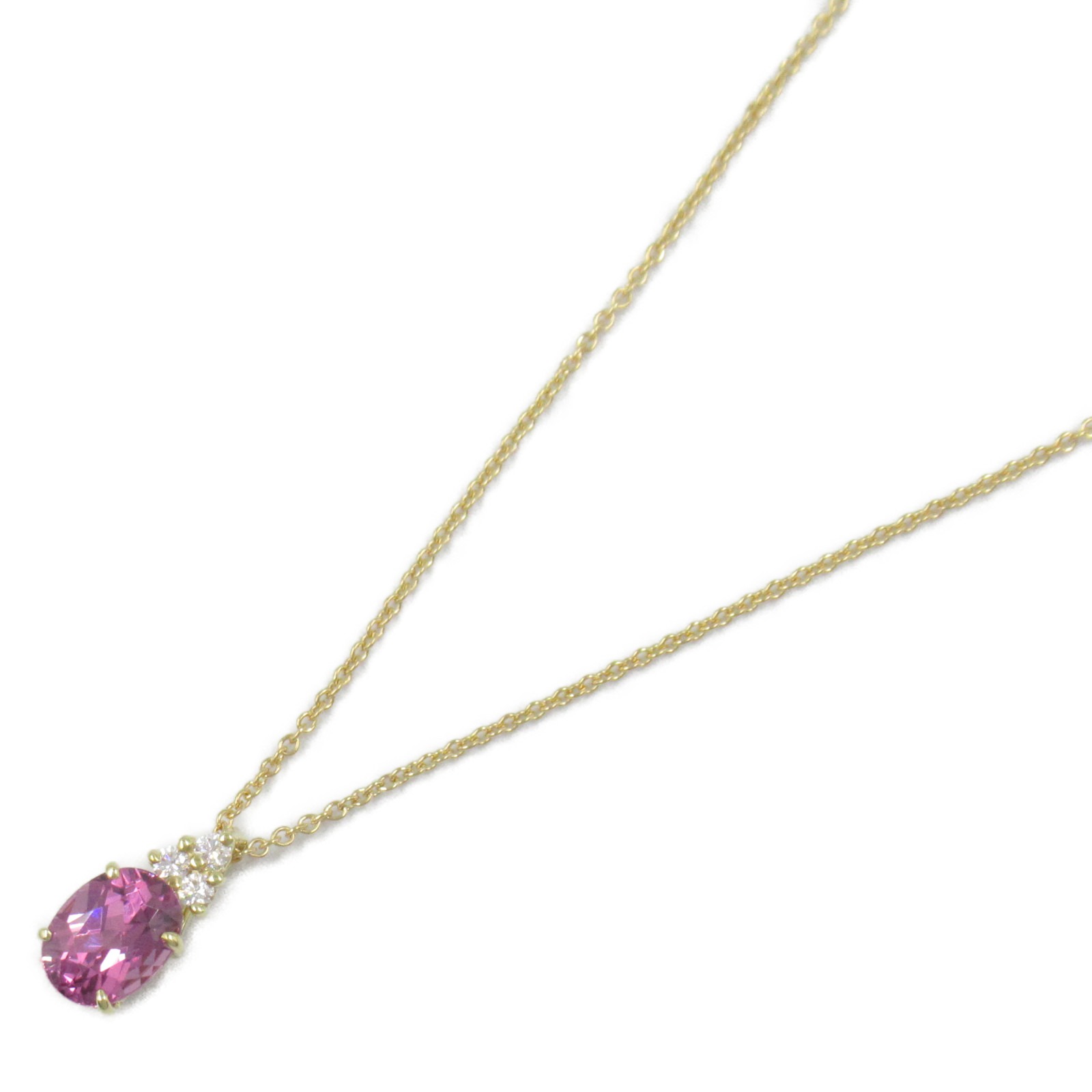 TIFFANY&CO. チェーン クロス ハート ネックレス アメジスト K18 TIFFANY&Co. ティファニー チェーン クロスハート アメジスト