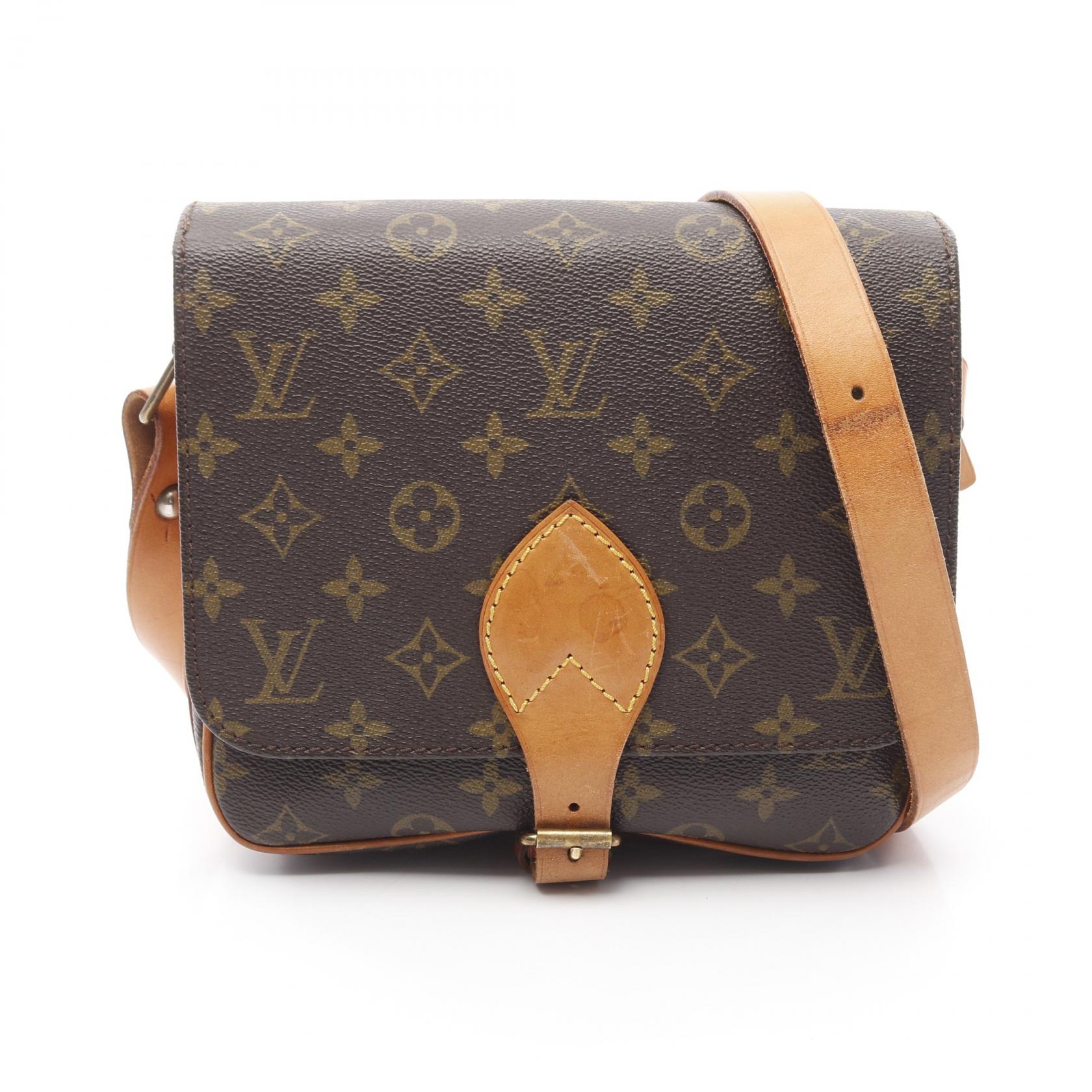 【15%OFFクーポン対象 4/4 20時-4/10 23:59】ルイ・ヴィトン LOUIS VUITTON カルトシエールMM ショルダーバッグ バッグ PVCコーティングキャンバス レザー モノグラム ブラウン系 M51253 【中古】