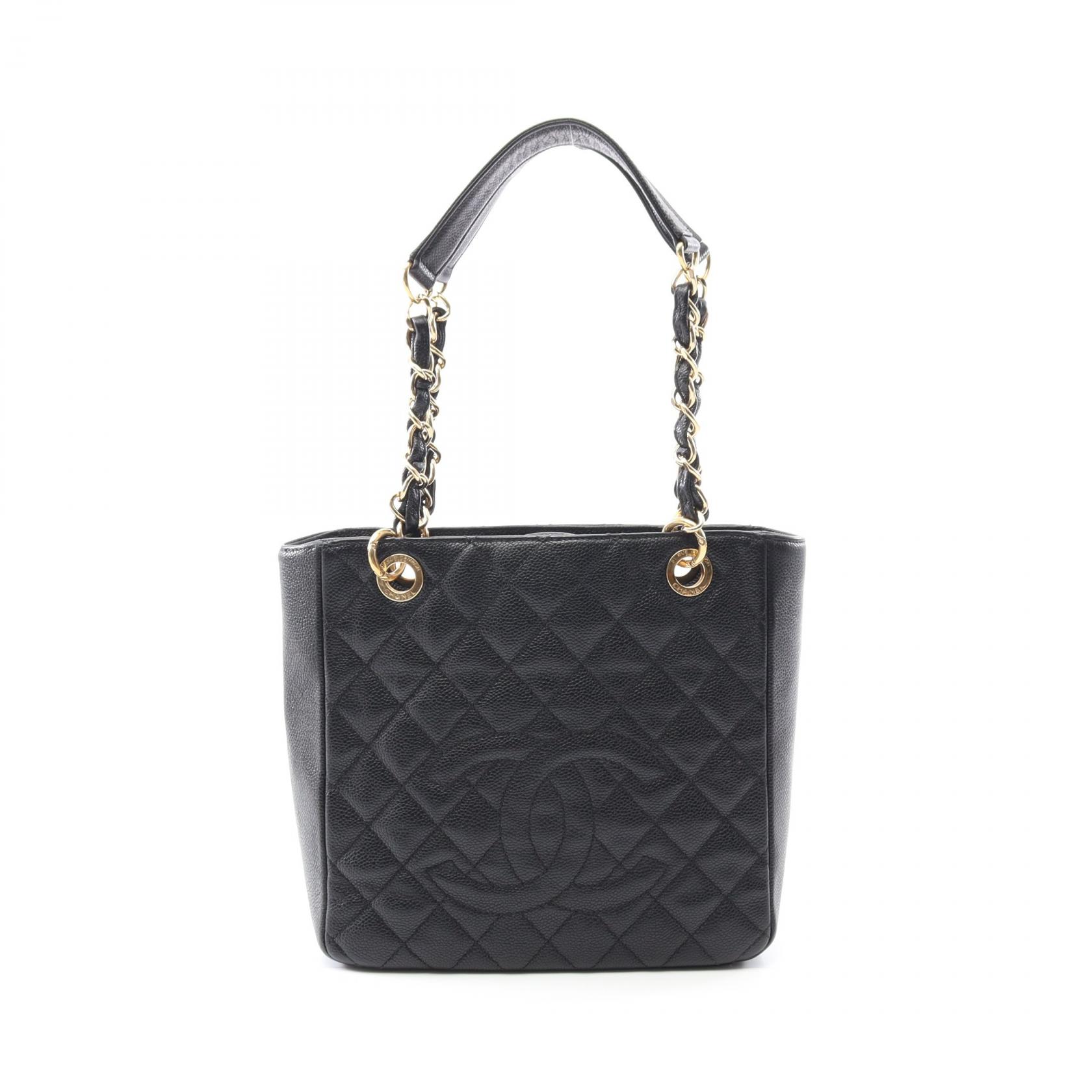 シャネル CHANEL マトラッセ PST トートバッグ バッグ レザー グレインドカーフスキン ブラック系 【中古】
