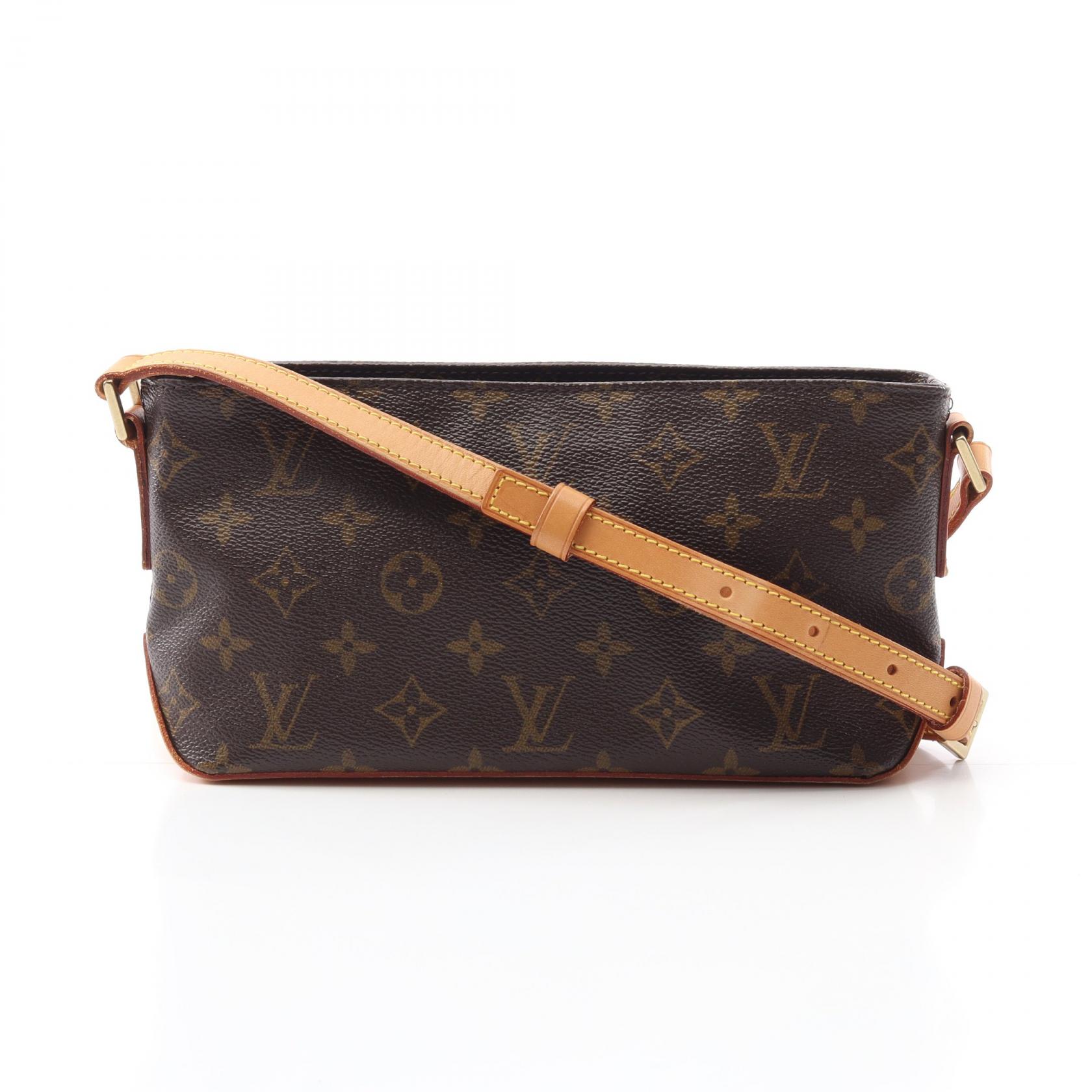 ルイ・ヴィトン LOUIS VUITTON トロター ショルダーバッグ バッグ PVCコーティングキャンバス レザー モノグラム ブラウン系 M51240 【中古】 104,500円