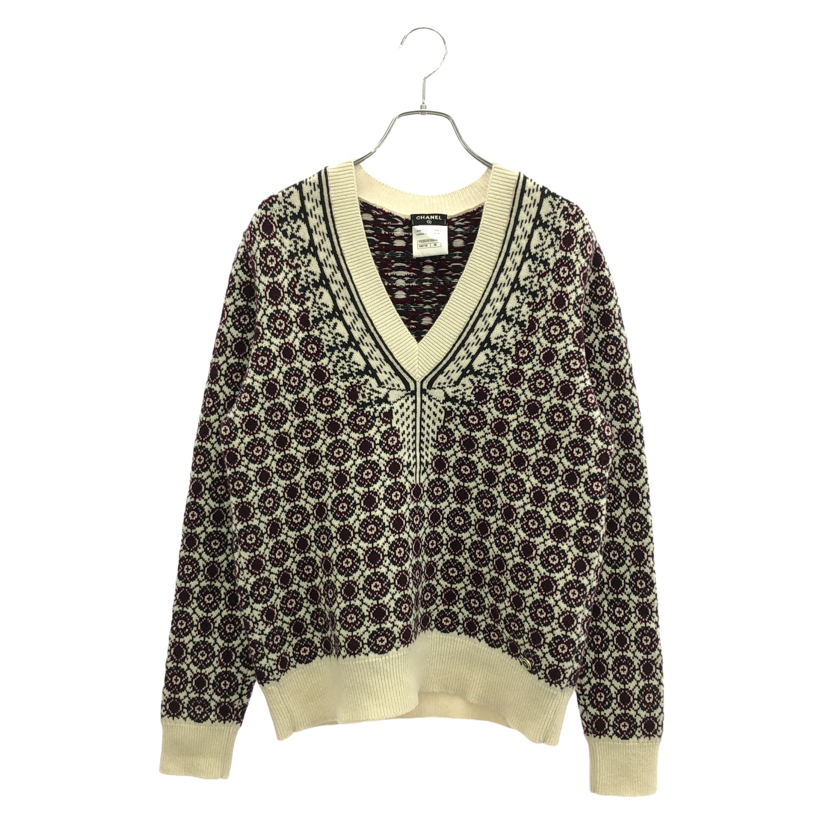 CHANEL 薄手ニット　ラメ Aletta vita トップス プルオーバー ニット フェザー ラメ V