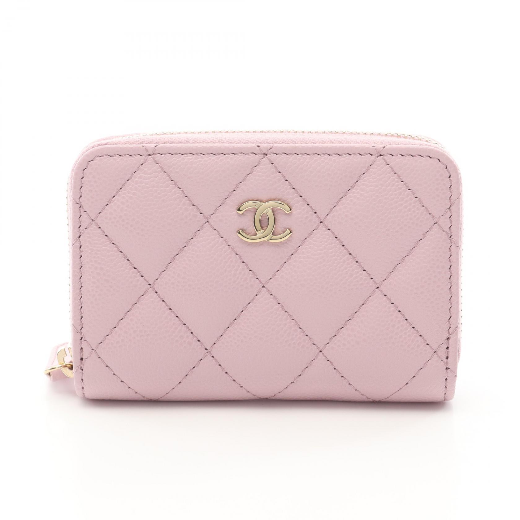 【可愛い☆ホワイト×ピンク裏地】CHANEL★ジップ コインケース 楽天市場】シャネル コインケース ハーフムーン ジップコイン