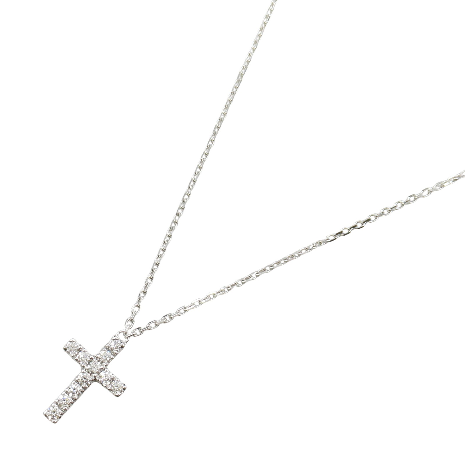 一点豪華主義【Cartier】クロスシェイプネックレス CRB7221700 - 【オンライン限定】クロス ネックレス - ホワイト