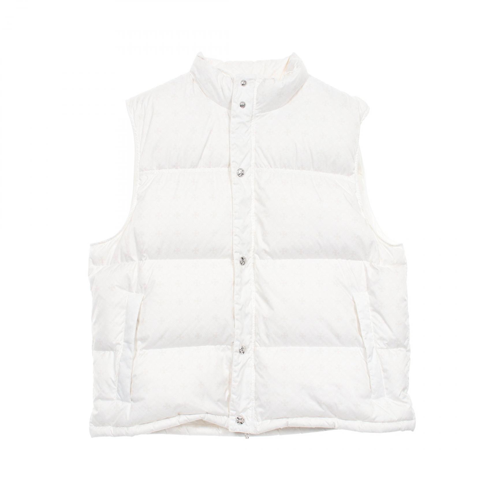 クロムハーツ CHROME HEARTS STIFF VEST CHプラス クロスボールボタン ダウンベスト 衣料品 アウター ポリエステル ホワイト系 / アイボリー系 【中古】｜RECLO（リクロ）店 484,000円