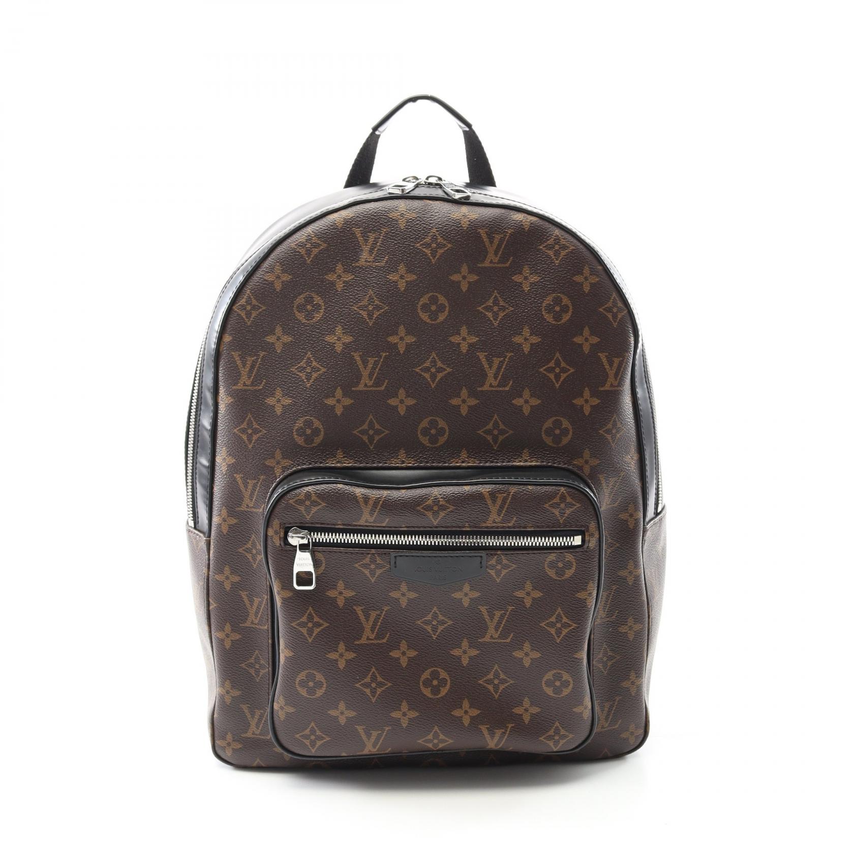 【15%OFFクーポン対象 4/4 20時-4/10 23:59】ルイ・ヴィトン LOUIS VUITTON ジョッシュ リュックサック バックパック バッグ PVCコーティングキャンバス レザー モノグラム・マカサー ブラウン系 / ブラック系 M41530 【中古】