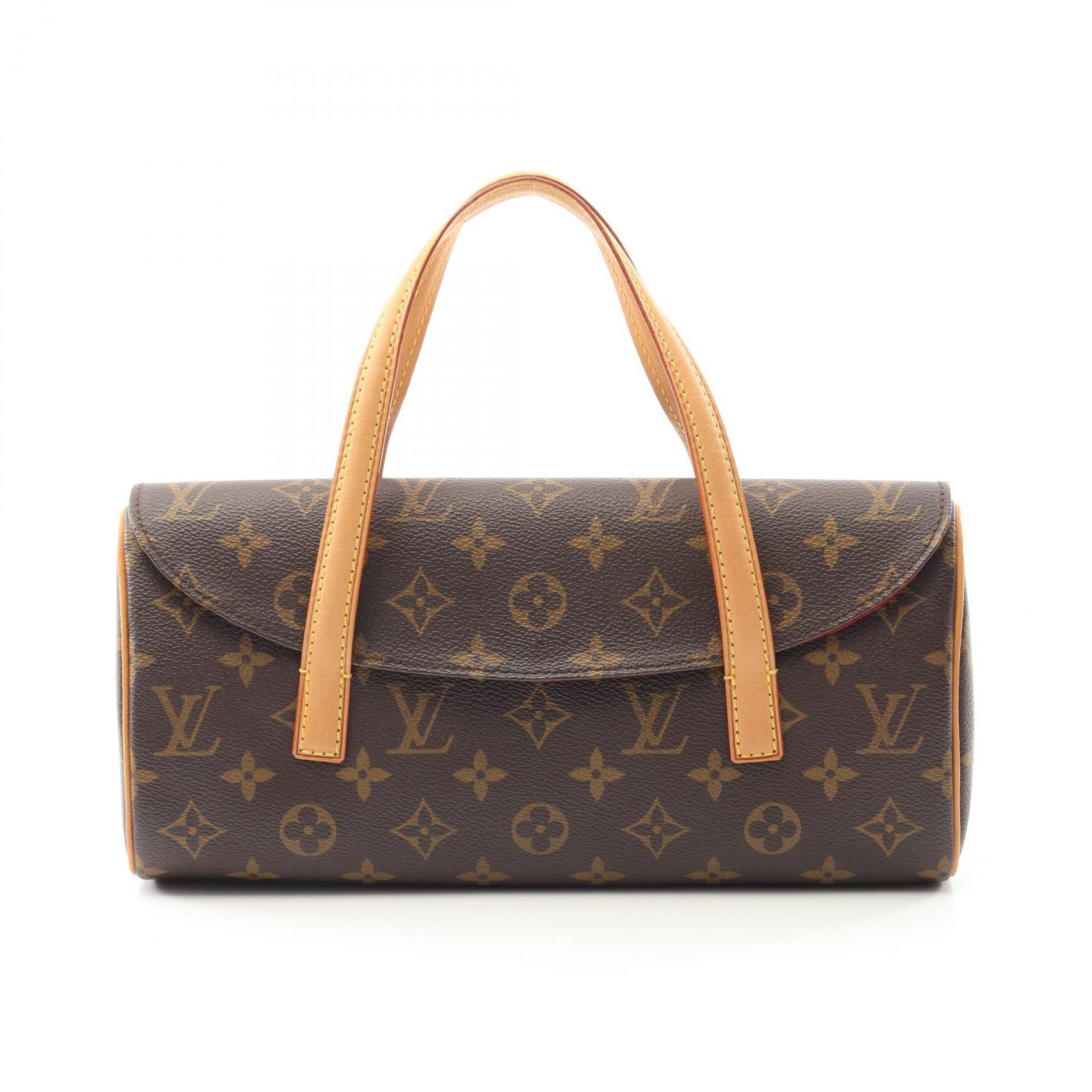 【15%OFFクーポン対象 4/4 20時-4/10 23:59】ルイ・ヴィトン LOUIS VUITTON ソナチネ ハンドバッグ バッグ PVCコーティングキャンバス レザー モノグラム ブラウン系 M51902 【中古】