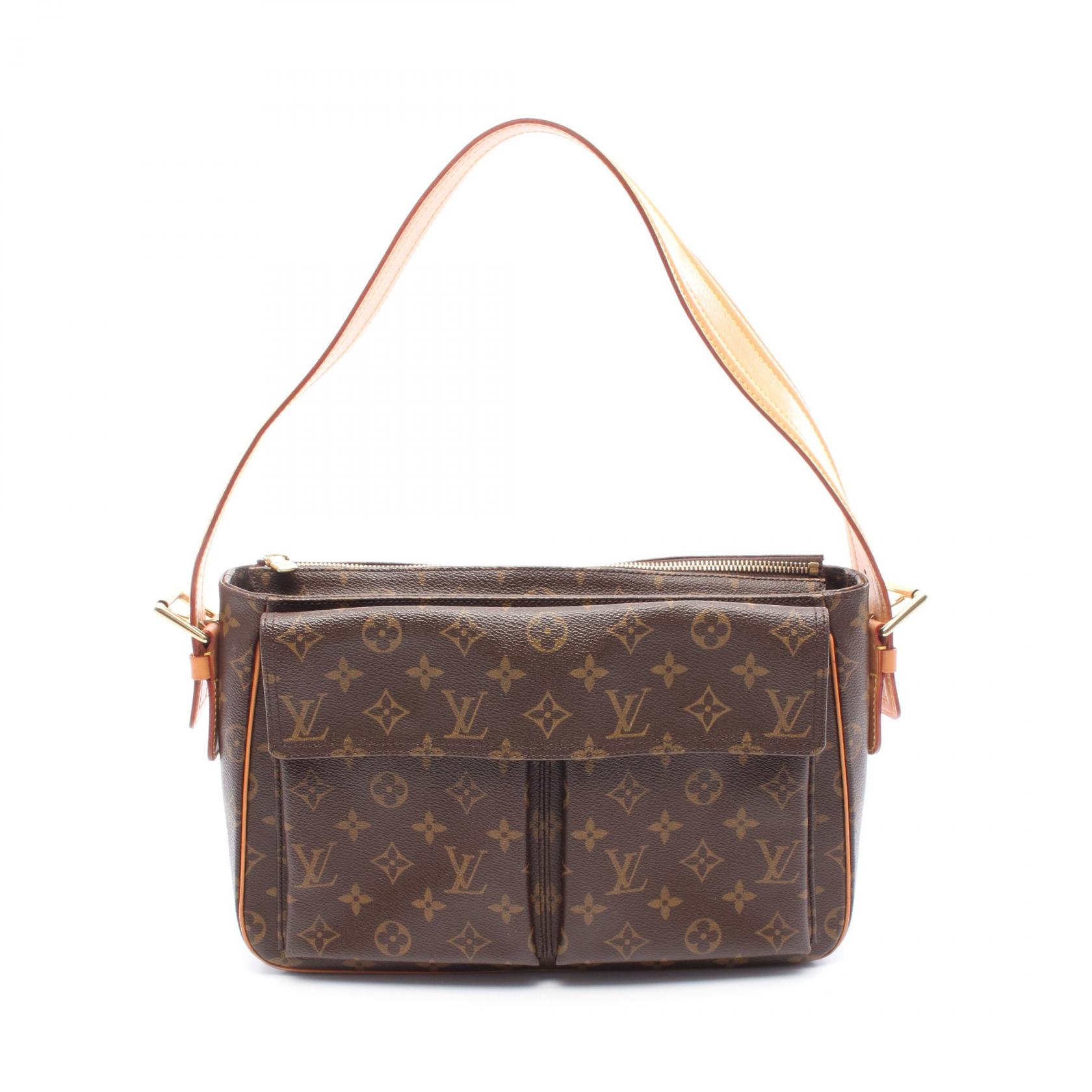 ルイ・ヴィトン LOUIS VUITTON ヴィバシテGM モノグラム ショルダーバッグ バッグ PVCコーティングキャンバス レザー ブラウン系 M51163 【中古】