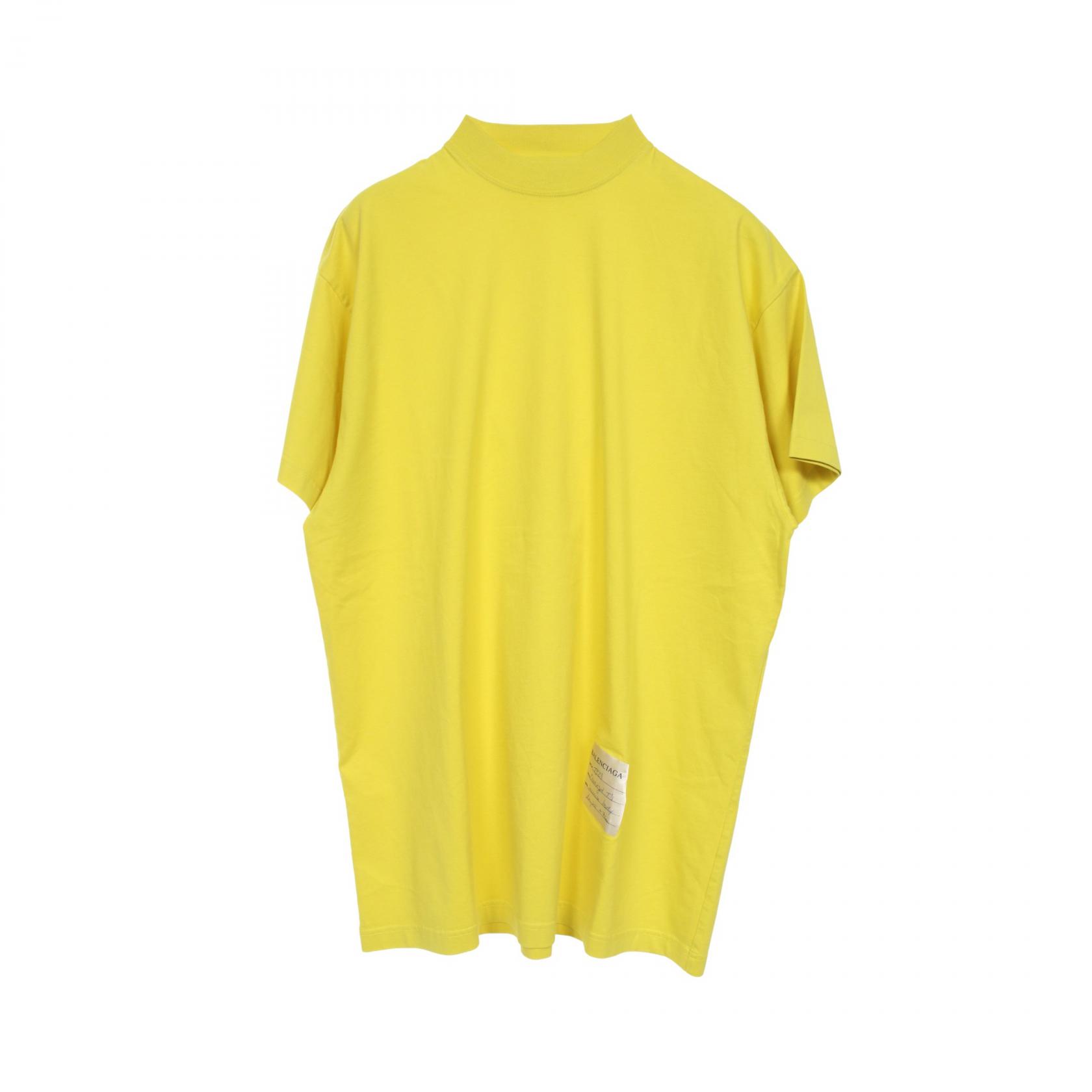 バレンシアガ BALENCIAGA SAMPLE STICKER カットソー 衣料品 トップス コットン イエロー系 【中古】