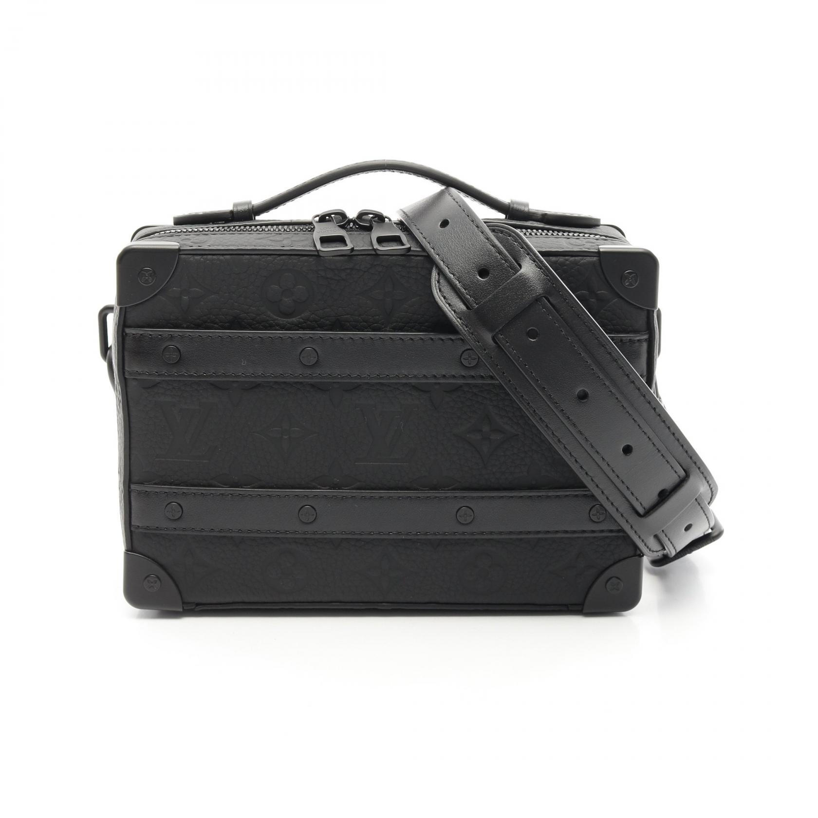 【15%OFFクーポン対象 4/4 20時-4/10 23:59】ルイ・ヴィトン LOUIS VUITTON ハンドル ソフトトランク ショルダーバッグ バッグ レザー モノグラム・トリヨンレザー ブラック系 M59163 【中古】
