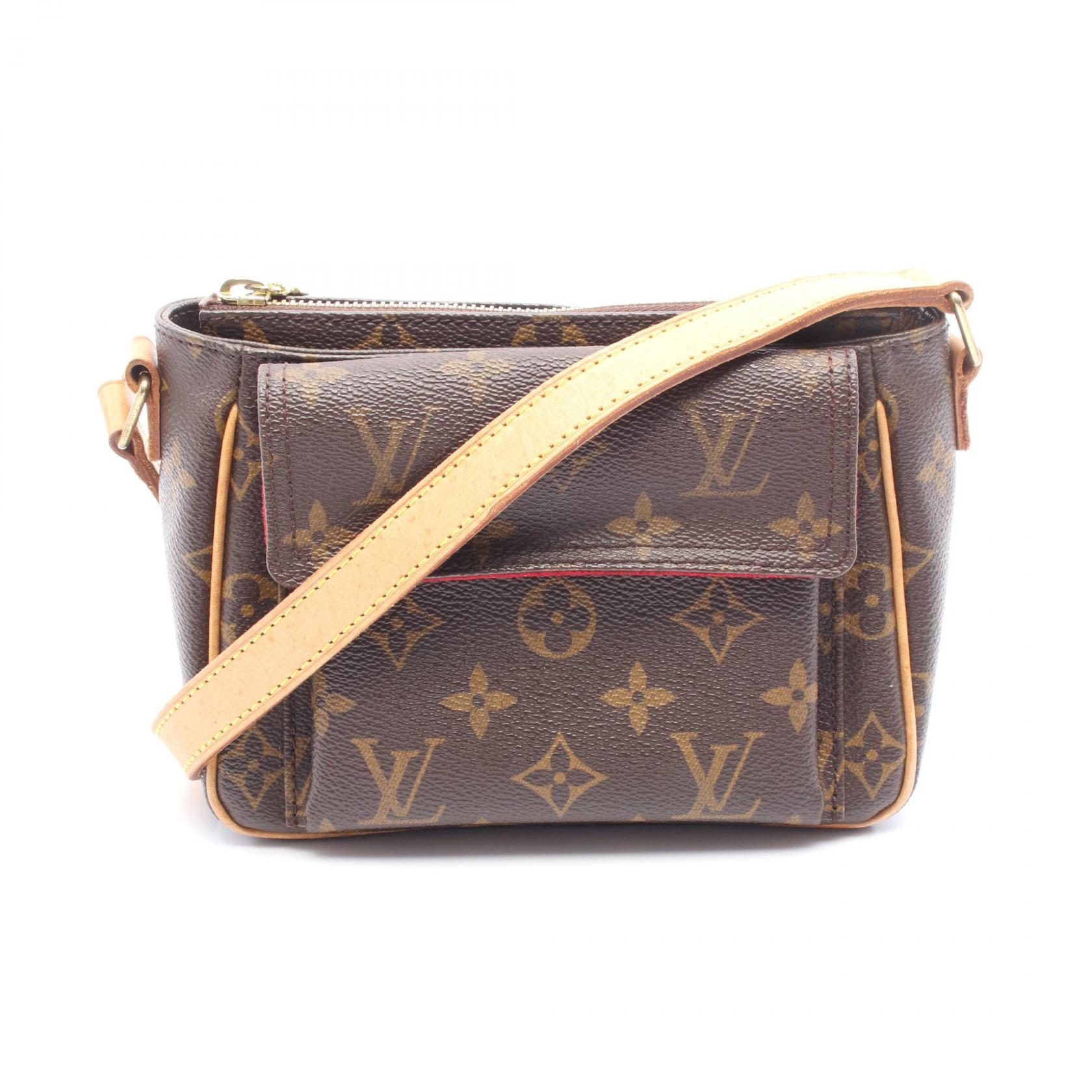 ルイ・ヴィトン LOUIS VUITTON ヴィバシテPM ショルダーバッグ バッグ PVCコーティングキャンバス レザー モノグラム ブラウン系 M51165 【中古】