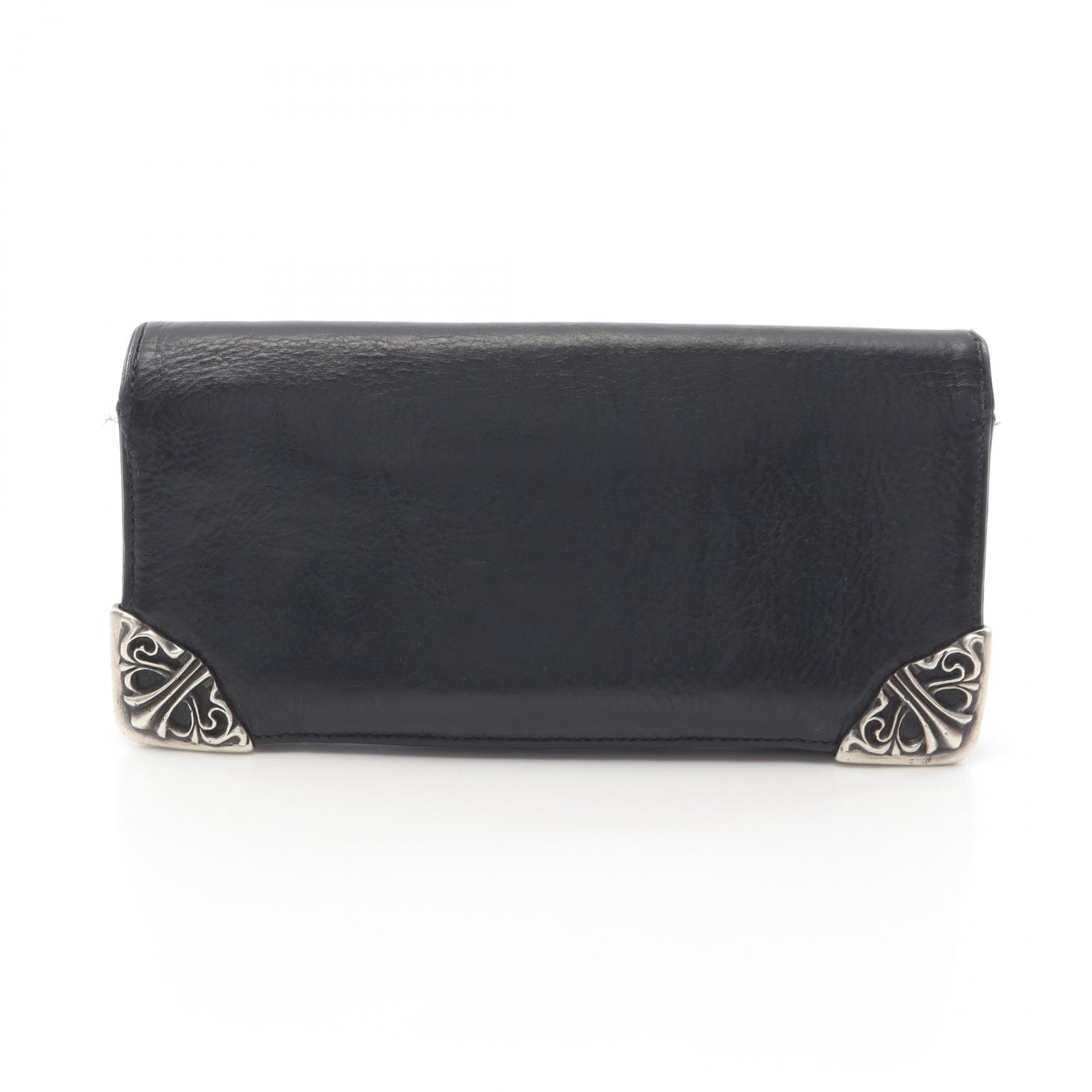 クロムハーツ CHROME HEARTS LNG SNGL FLD TIPS ロング シングル フォールド チップス 二つ折り長財布 財布 レザー SV925 メンズ ブラック系 / シルバー系 【中古】 楽天市場】≪5％OFFクーポン対象＆まとめ買い10%OFF≫クロムハーツ