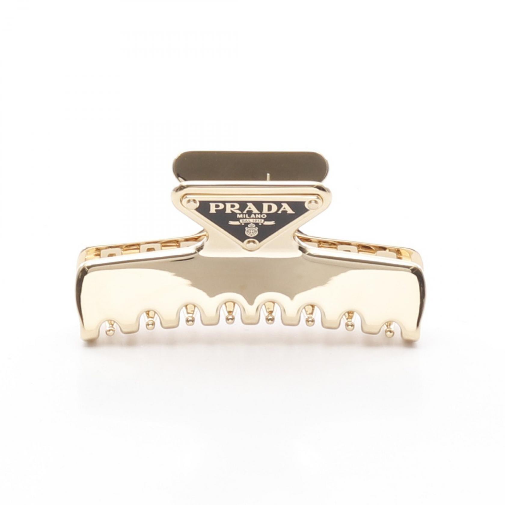 【美品】PRADA プラダ バレッタ プレックス スタッズ ロゴ ヘアクリップ プラダ プレックス スタッズ ロゴ ヘアクリップ バレッタ ヘア