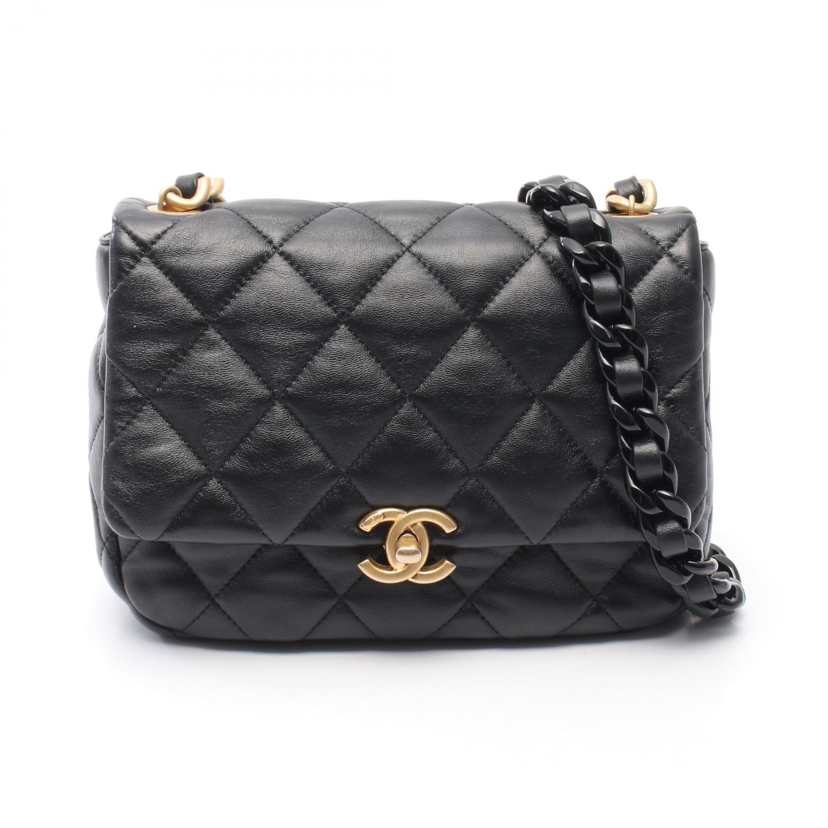 シャネル CHANEL マトラッセ ショルダーバッグ バッグ レザー ブラック系 AS3206 【中古】 361,350円