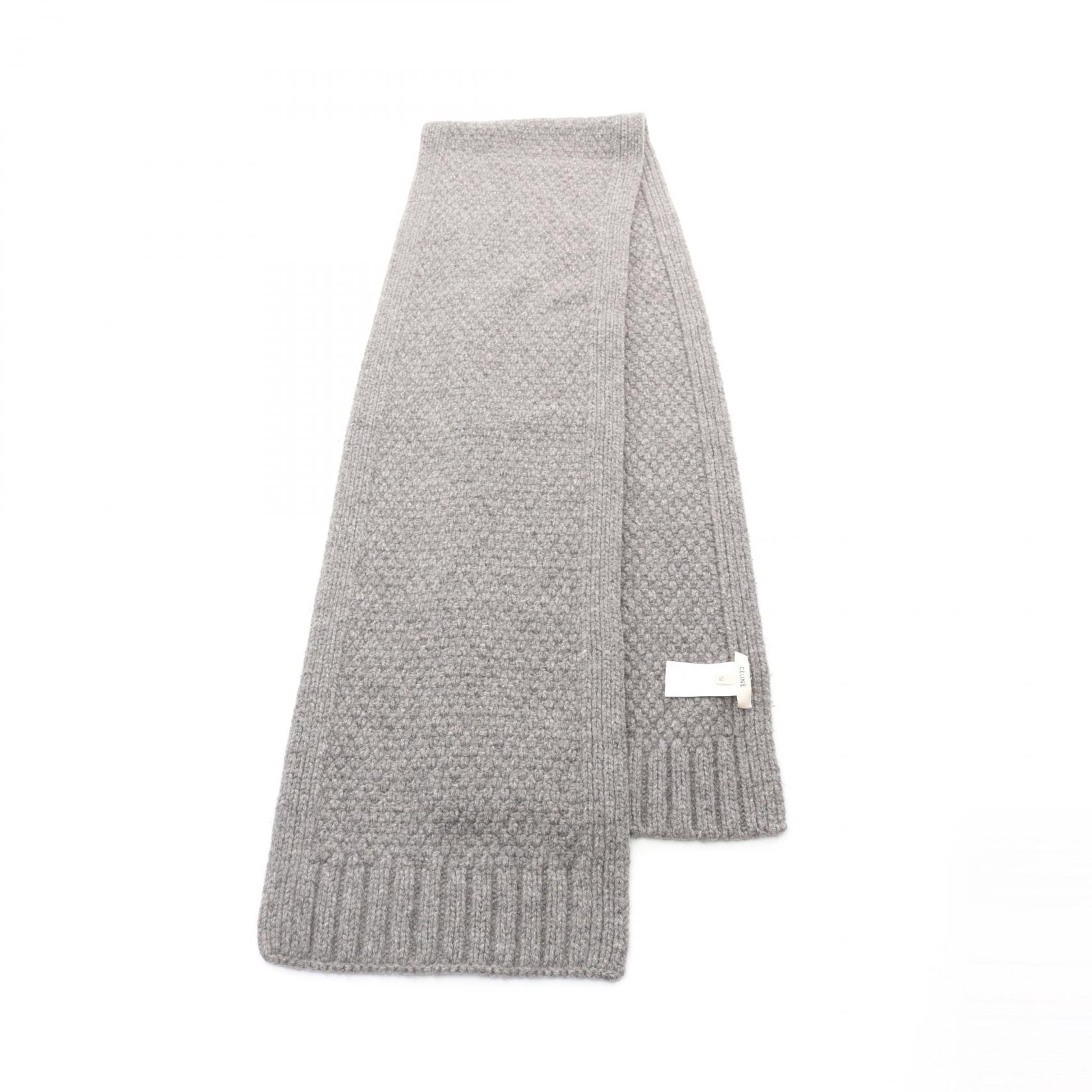 美品　セリーヌ　マフラー　ラムウール　100% pure new wool 10075314-6.jpg