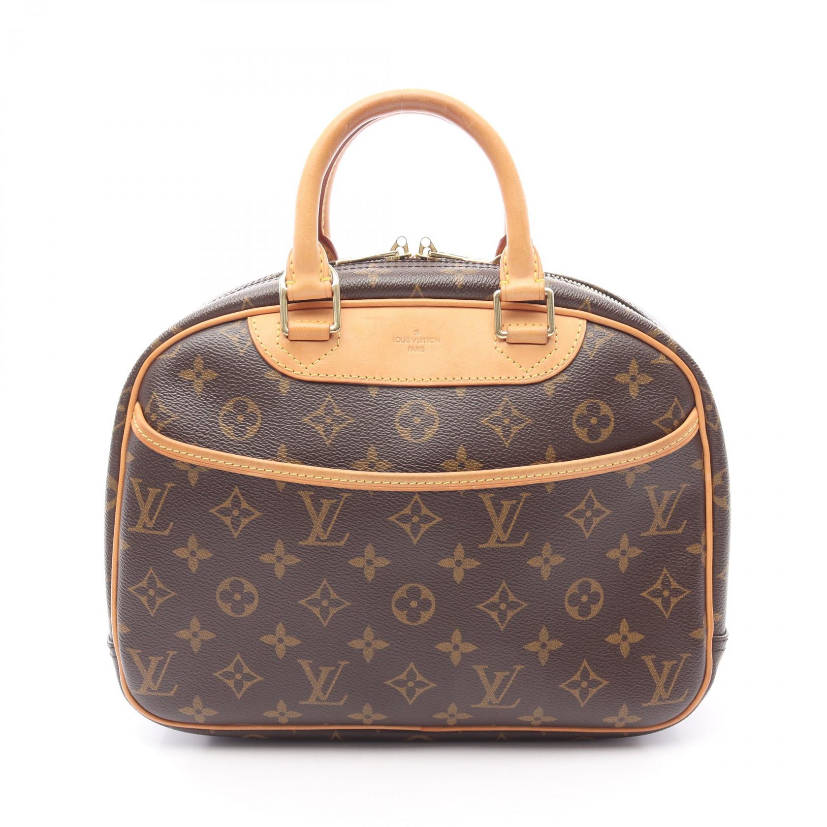 ルイ・ヴィトン LOUIS VUITTON トゥルーヴィル ハンドバッグ バッグ PVCコーティングキャンバス レザー モノグラム ブラウン系 M42228 【中古】