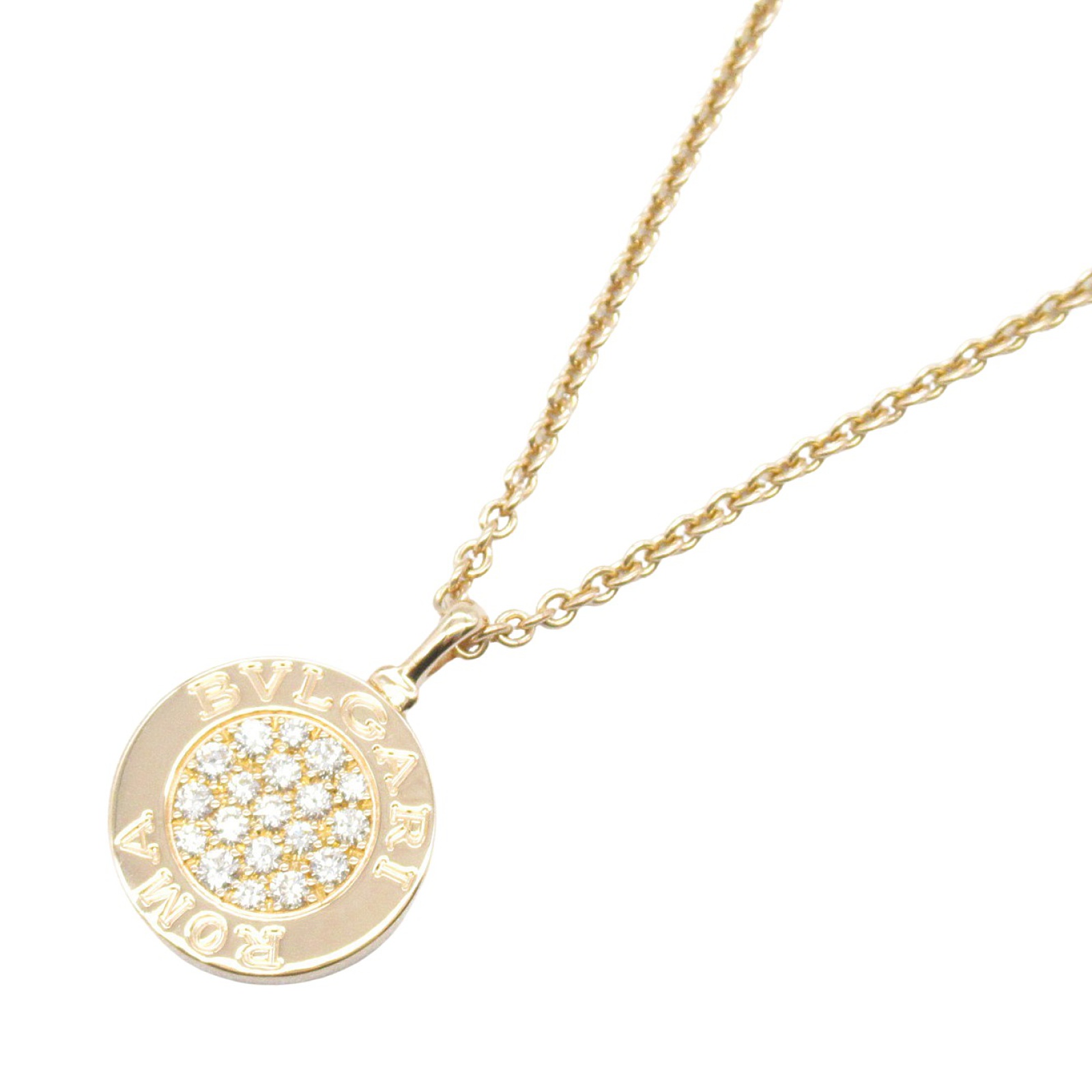 ブルガリ BVLGARI ブルガリブルガリネックレス オニキス ネックレス ジュエリー K18PG（ピンクゴールド） ダイヤモンド オニキス ブラック系 350815 【中古】