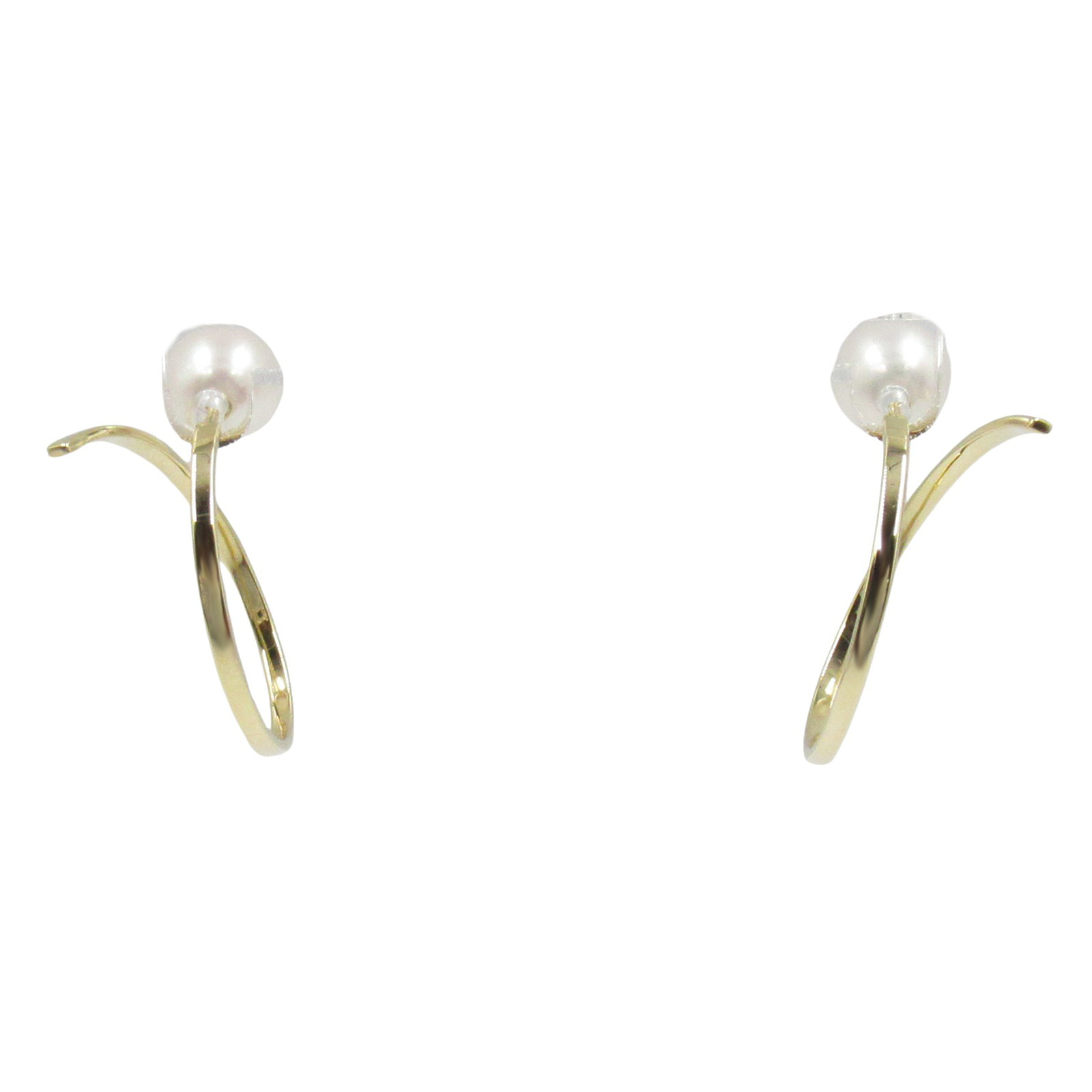 TASAKI ファインアバランス　パール付きゴールドフープピアス TASAKI タサキ ア ファインバランス ピアス K18イエローゴールド