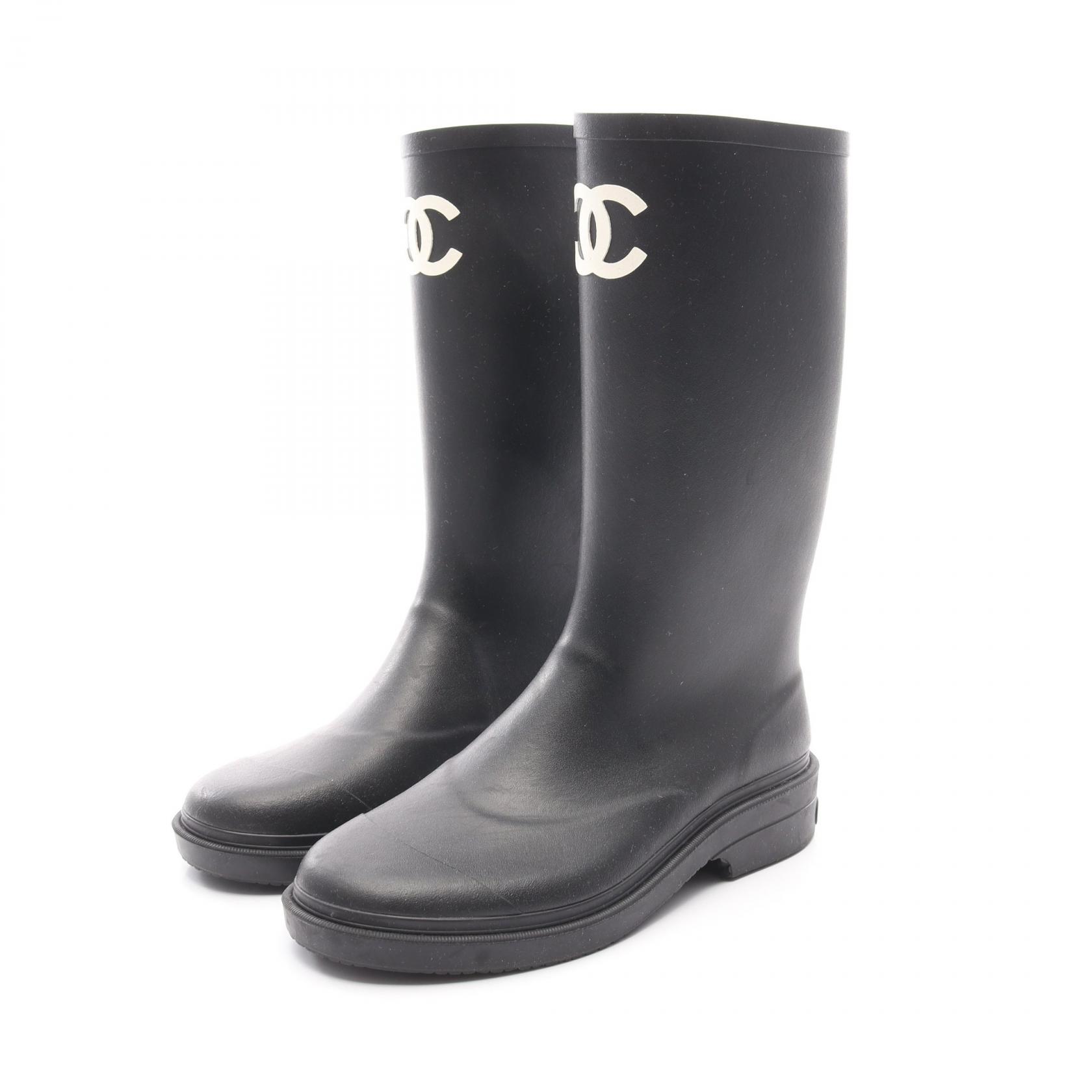 楽天市場】【靴】CHANEL シャネル カメリア レインブーツ 長靴