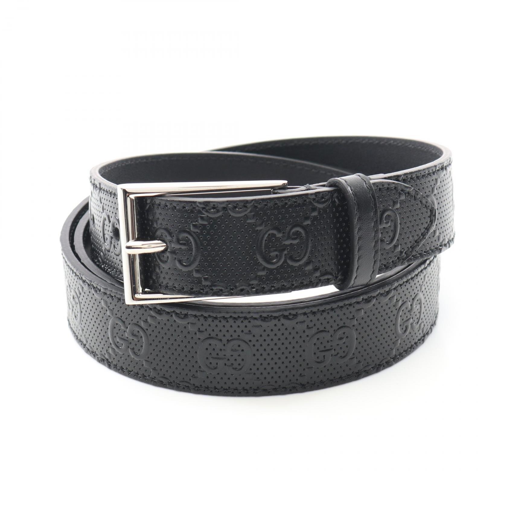 【 極美品 】GUCCI グッチ ベルト Gロゴ レザー 革 ブラック 黒 極美品 GUCCI ブラック レザー ベルト Gロゴバックル 1450・1372