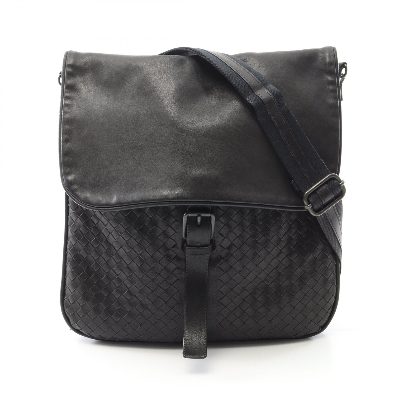 ボッテガ ウェビング ショルダーバッグ キャンバス ブラック ボッテガ・ヴェネタ BOTTEGA VENETA キャンディカセット