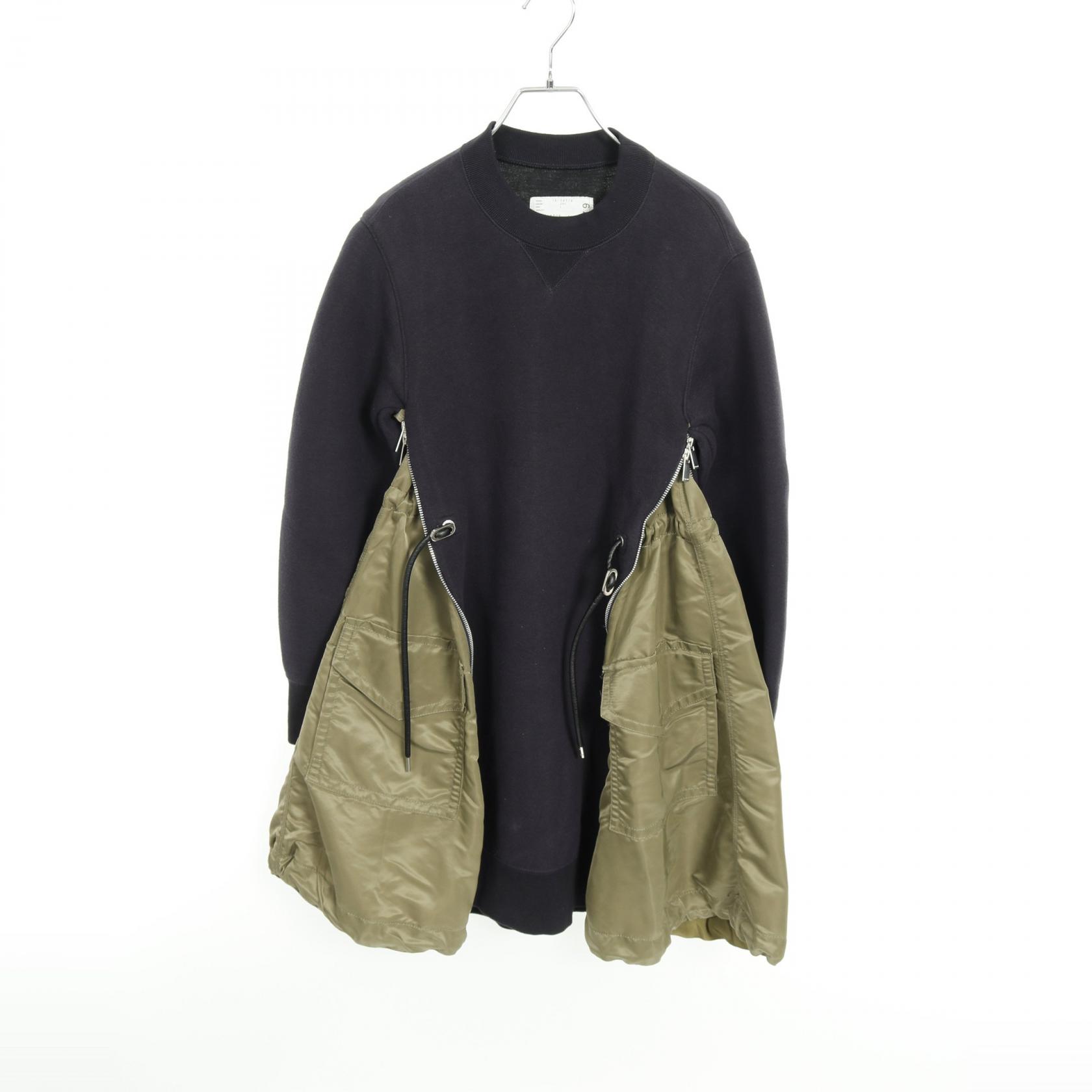 楽天市場】sacai サカイ ﾌﾞﾗｯｸ×ﾈｲﾋﾞｰ 21-05590 ｺﾓﾝﾌﾟﾘﾝﾄ ﾁｭﾆｯｸ