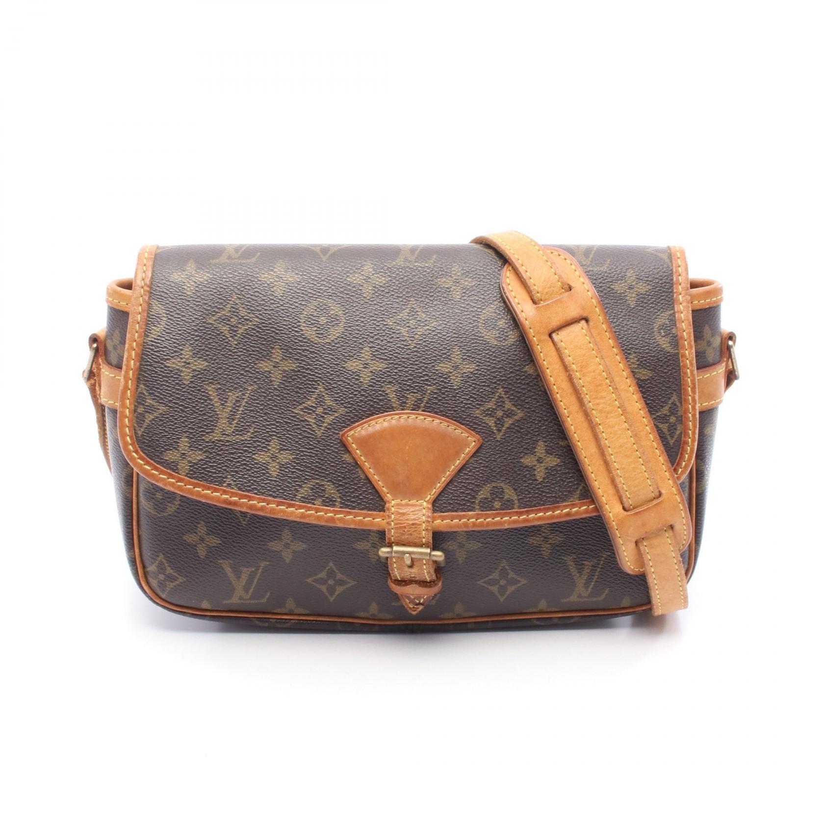 【20%OFFクーポン対象 4/4 20時-4/10 23:59】ルイ・ヴィトン LOUIS VUITTON ソローニュ ショルダーバッグ バッグ PVCコーティングキャンバス レザー モノグラム ブラウン系 M42250 【中古】 66,550円