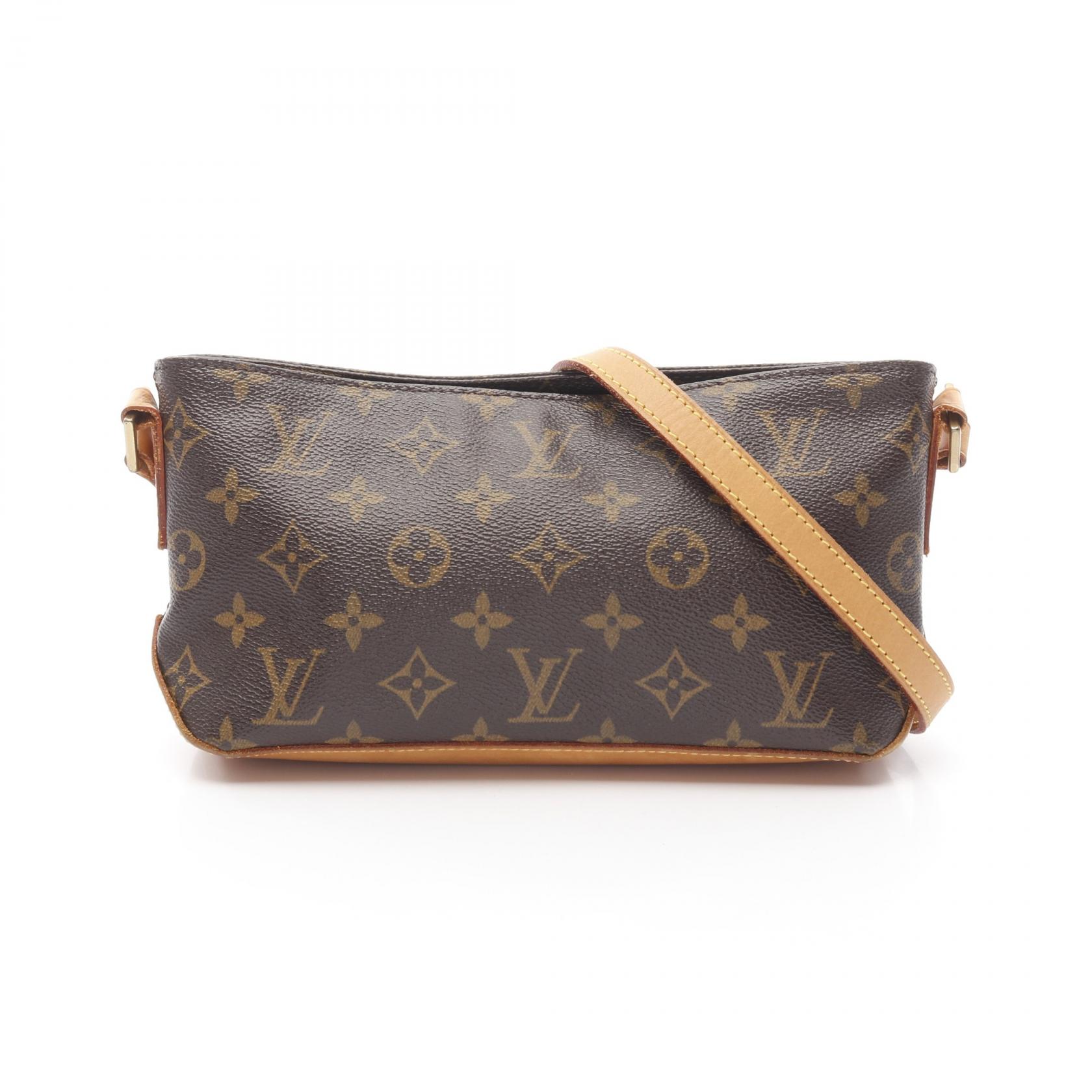 ルイ・ヴィトン LOUIS VUITTON トロター ショルダーバッグ バッグ PVCコーティングキャンバス レザー モノグラム ブラウン系 M51240 【中古】