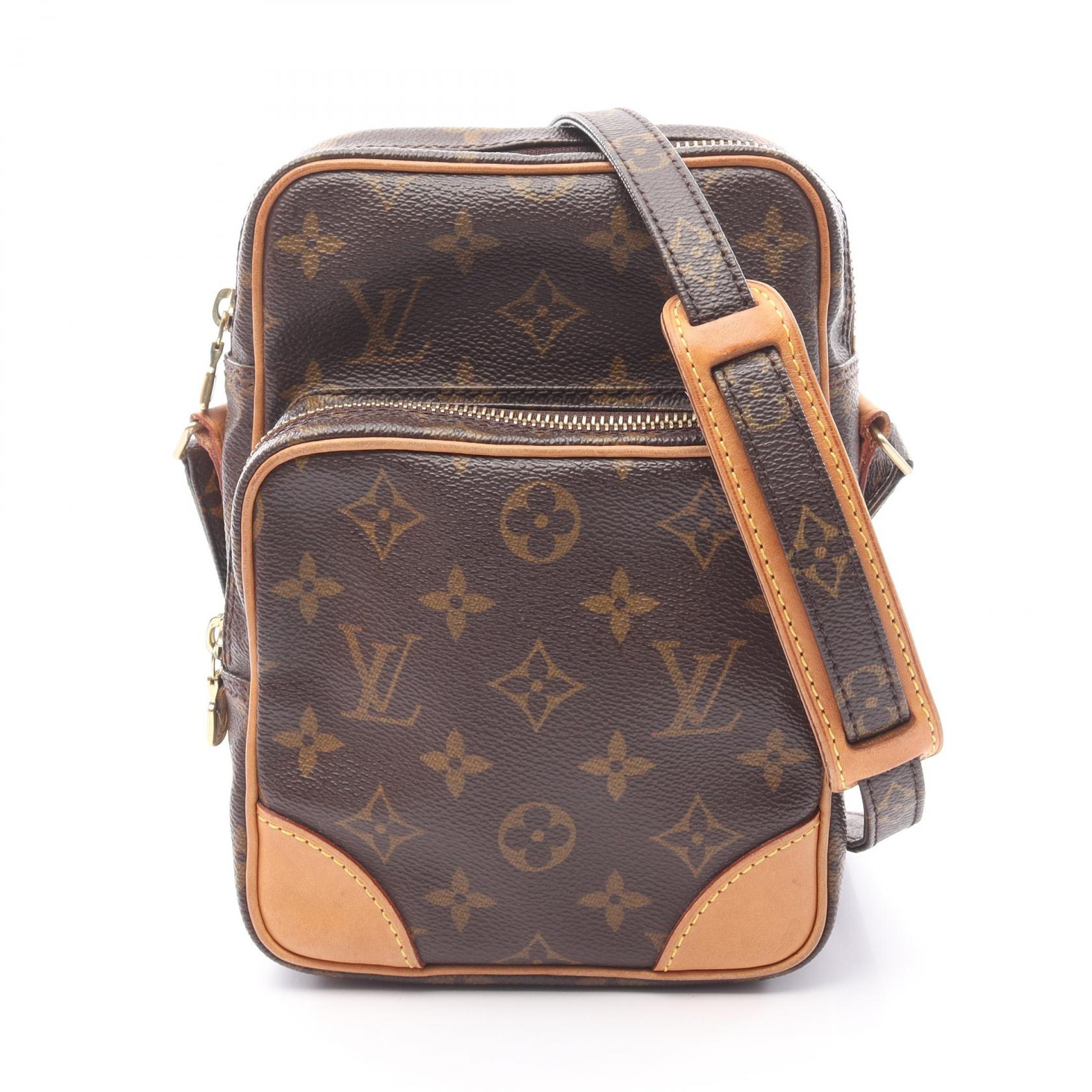 ルイ・ヴィトン LOUIS VUITTON アマゾン ショルダーバッグ バッグ PVCコーティングキャンバス レザー モノグラム ブラウン系 M45236 【中古】