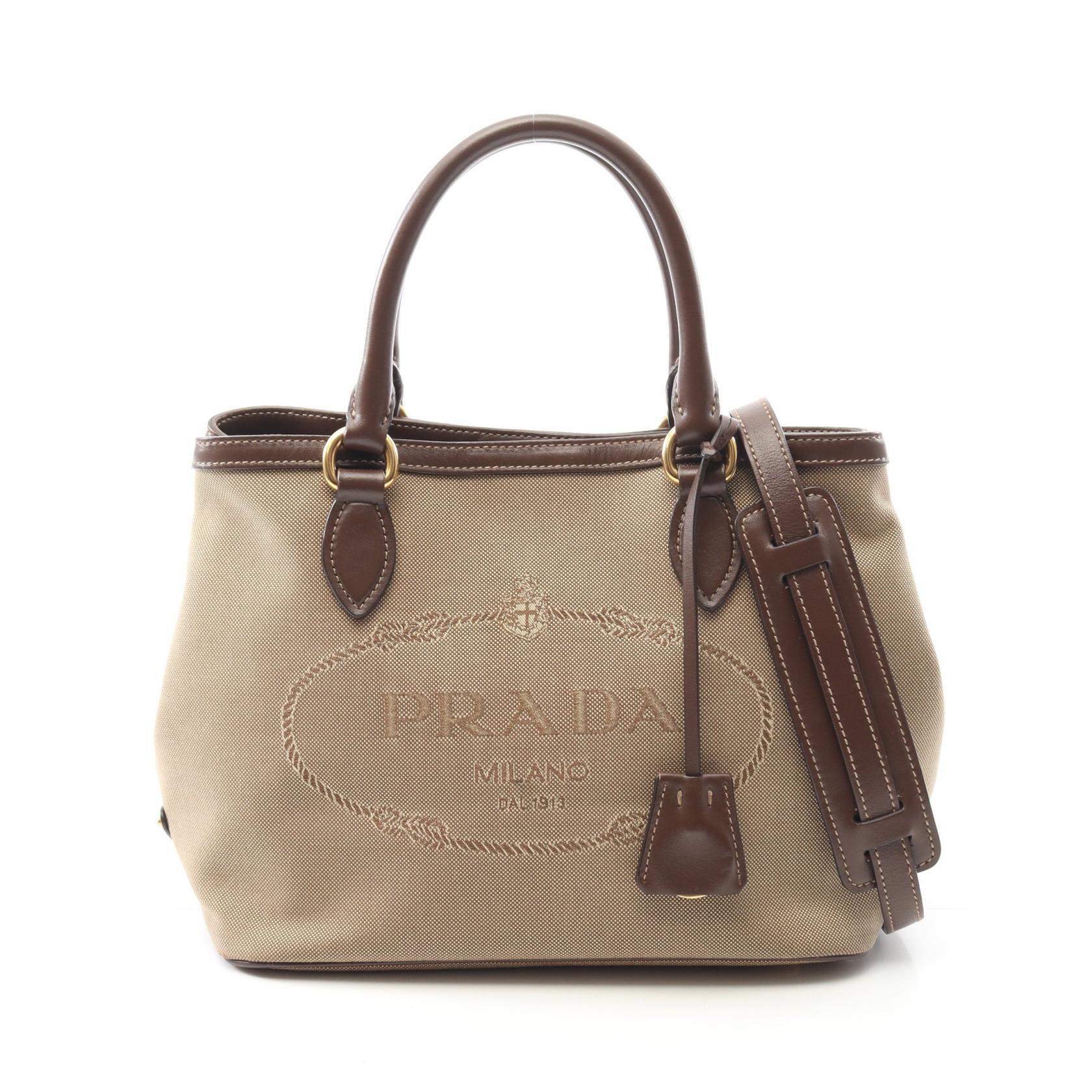 楽天市場】美品 PRADA プラダ ロゴジャガード ブラウン