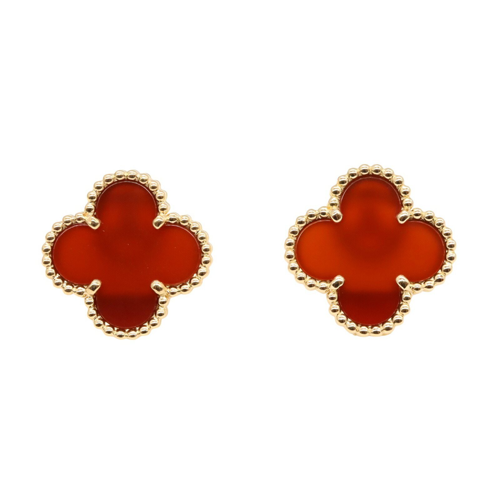 美品 ヴァンクリーフ&アーペル スウィート アルハンブラ ピアス カーネリアン 楽天市場】Van Cleef&Arpels スウィートアルハンブラ ピアス 750