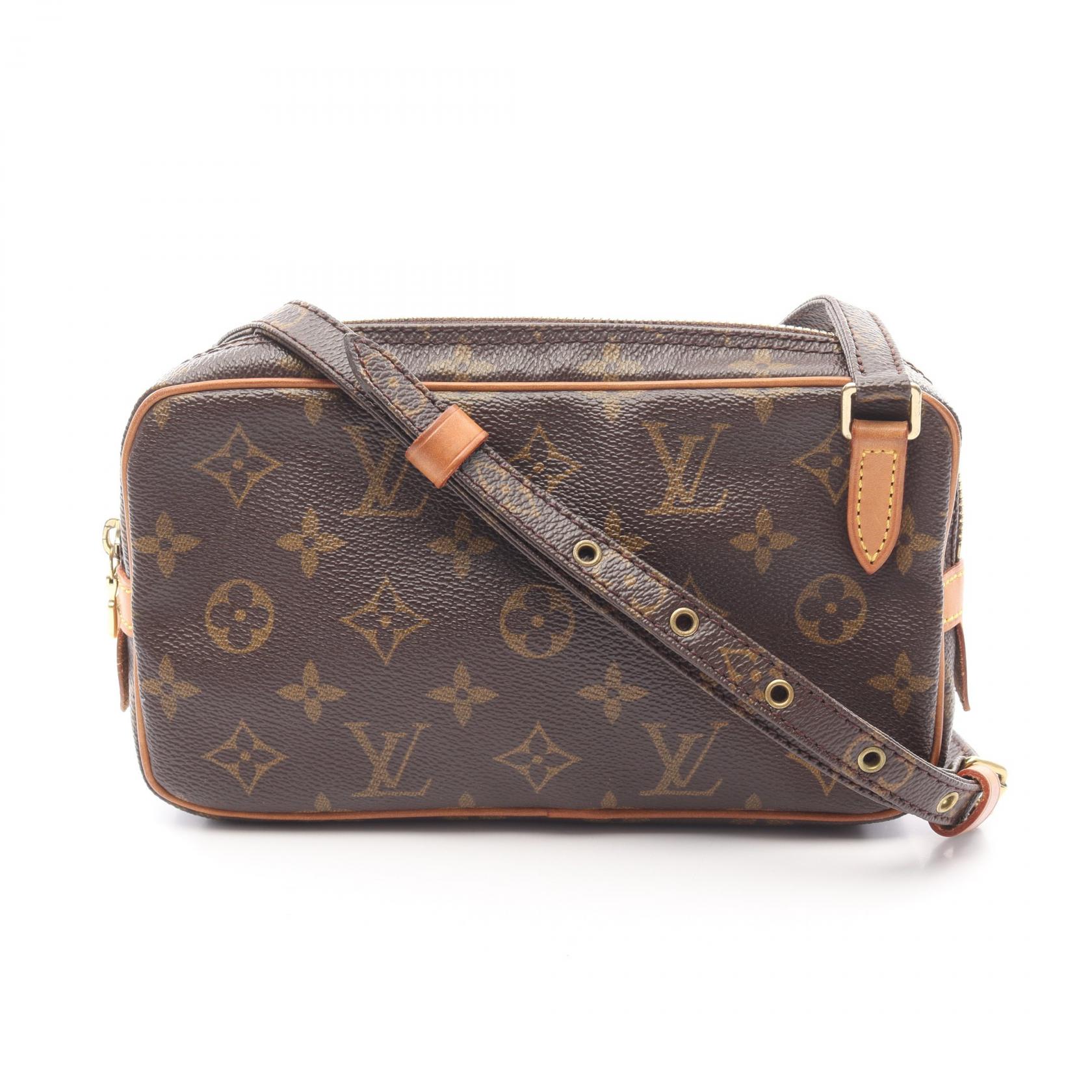 ルイ・ヴィトン LOUIS VUITTON マルリーバンドリエール ショルダーバッグ バッグ PVCコーティングキャンバス レザー モノグラム ブラウン系 M51828 【中古】｜RECLO（リクロ）店