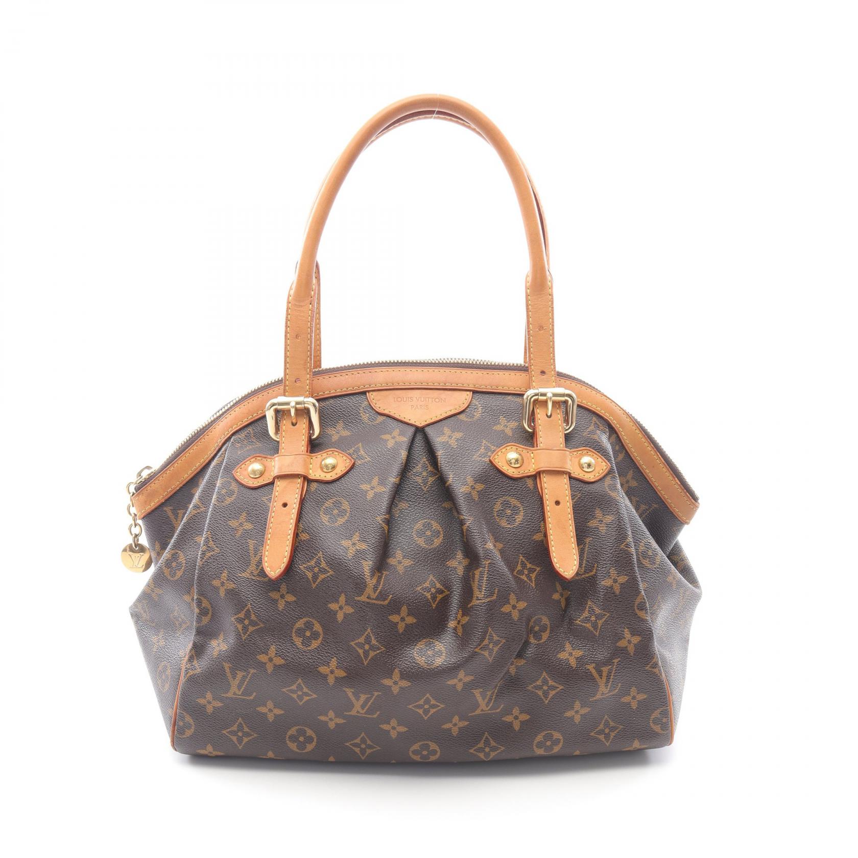 【15%OFFクーポン対象 4/4 20時-4/10 23:59】ルイ・ヴィトン LOUIS VUITTON ティヴォリGM ハンドバッグ バッグ PVCコーティングキャンバス レザー モノグラム ブラウン系 M40144 【中古】