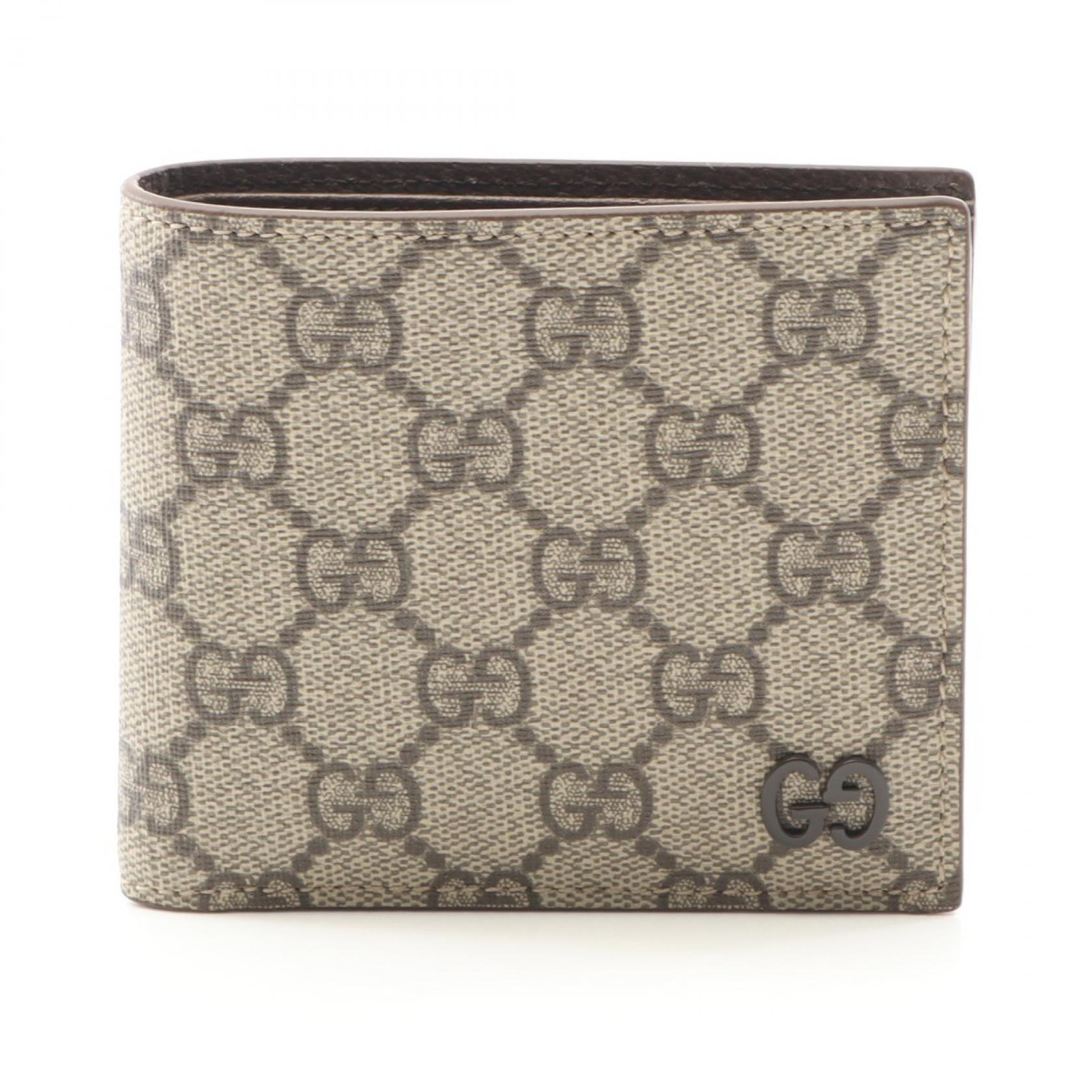 GUCCI 二つ折り財布 GGスプリーム ウルフ ミケーレ期 PVC P55 希少✨GUCCIグッチ 二つ折り財布 GGスプリーム ウルフ ミケーレ